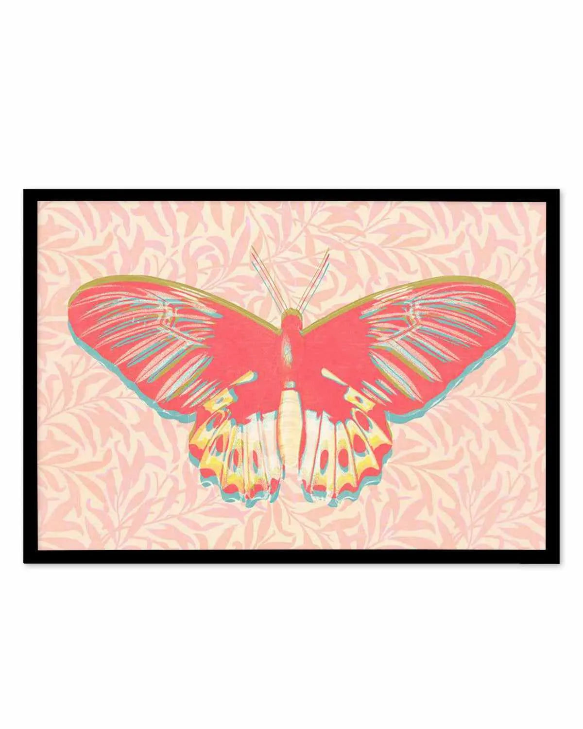 Pink Butterfly Art Print from Olive et Oriel where you can shop wallpaper and artworks online