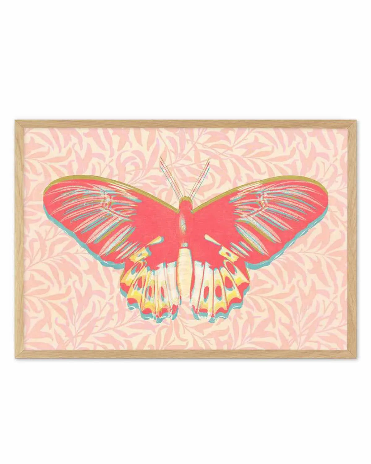 Pink Butterfly Art Print from Olive et Oriel where you can shop wallpaper and artworks online