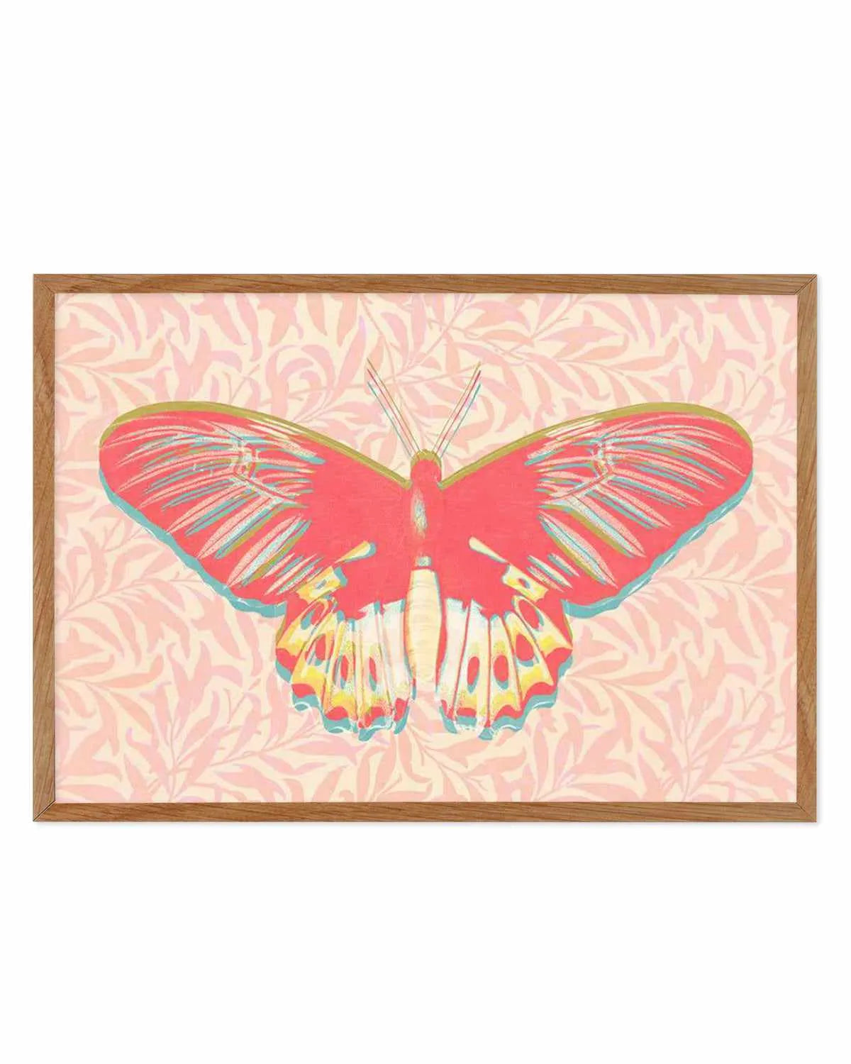 Pink Butterfly Art Print from Olive et Oriel where you can shop wallpaper and artworks online