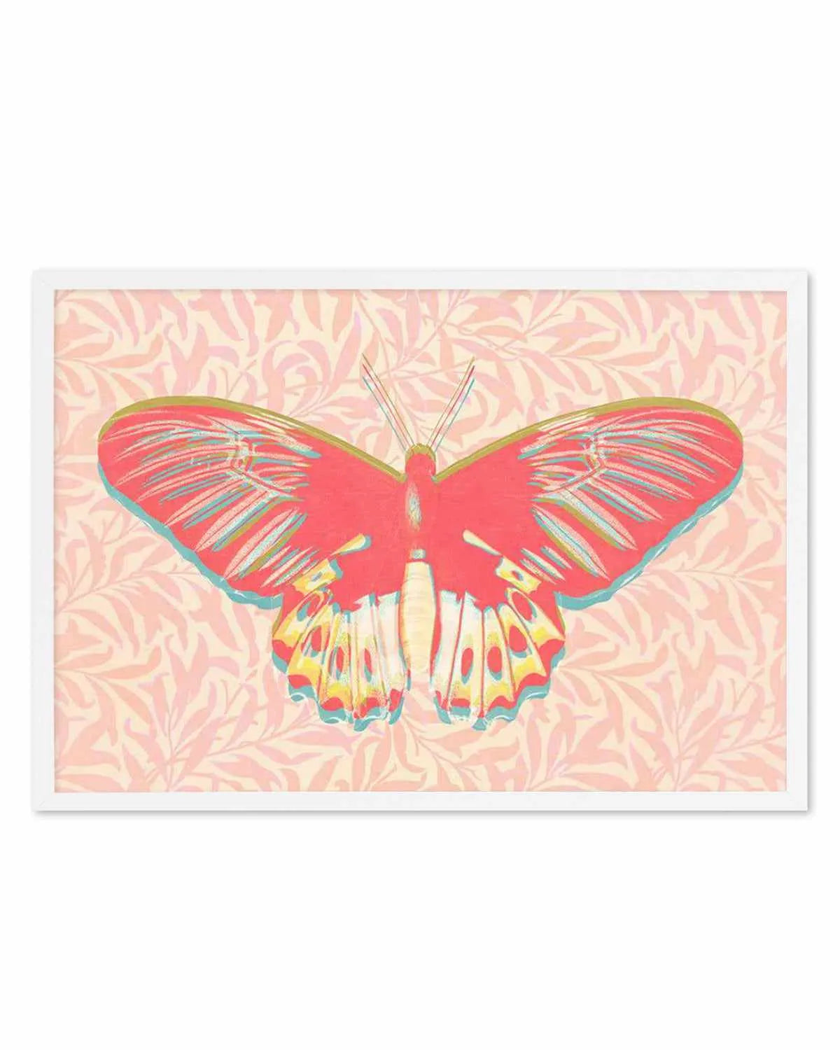 Pink Butterfly Art Print from Olive et Oriel where you can shop wallpaper and artworks online