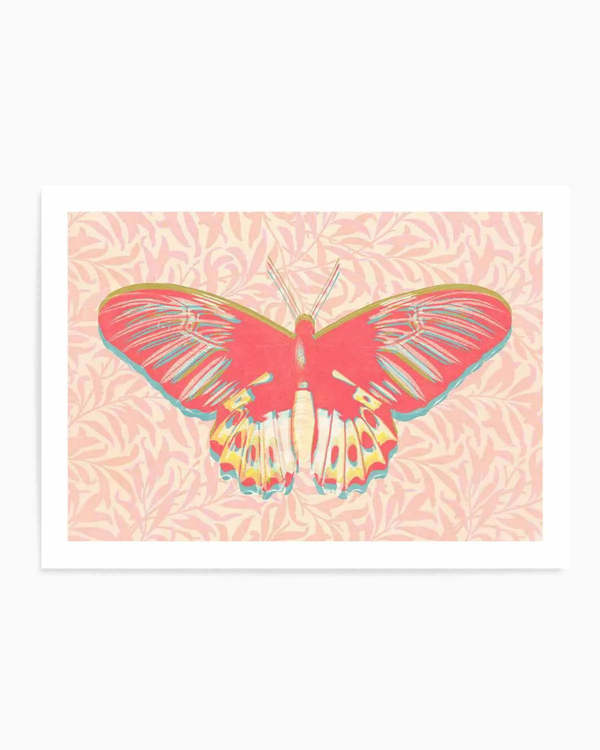 Pink Butterfly Art Print from Olive et Oriel where you can shop wallpaper and artworks online