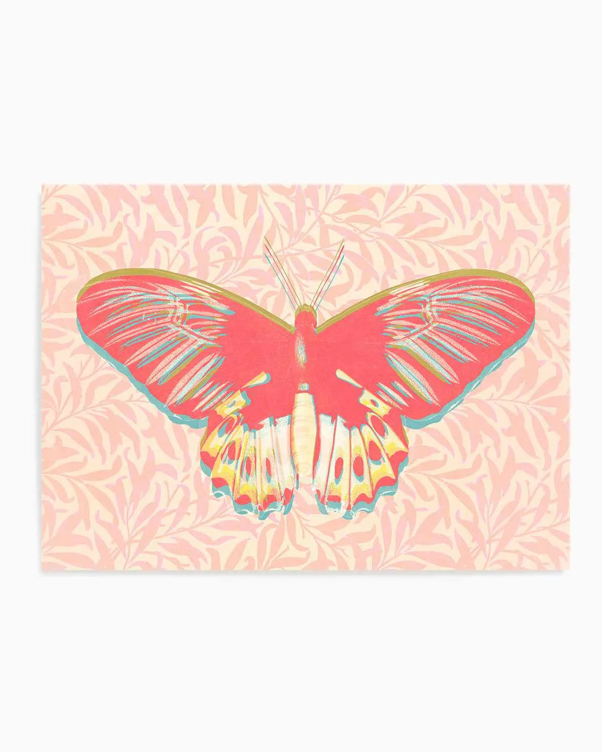 Pink Butterfly Art Print from Olive et Oriel where you can shop wallpaper and artworks online