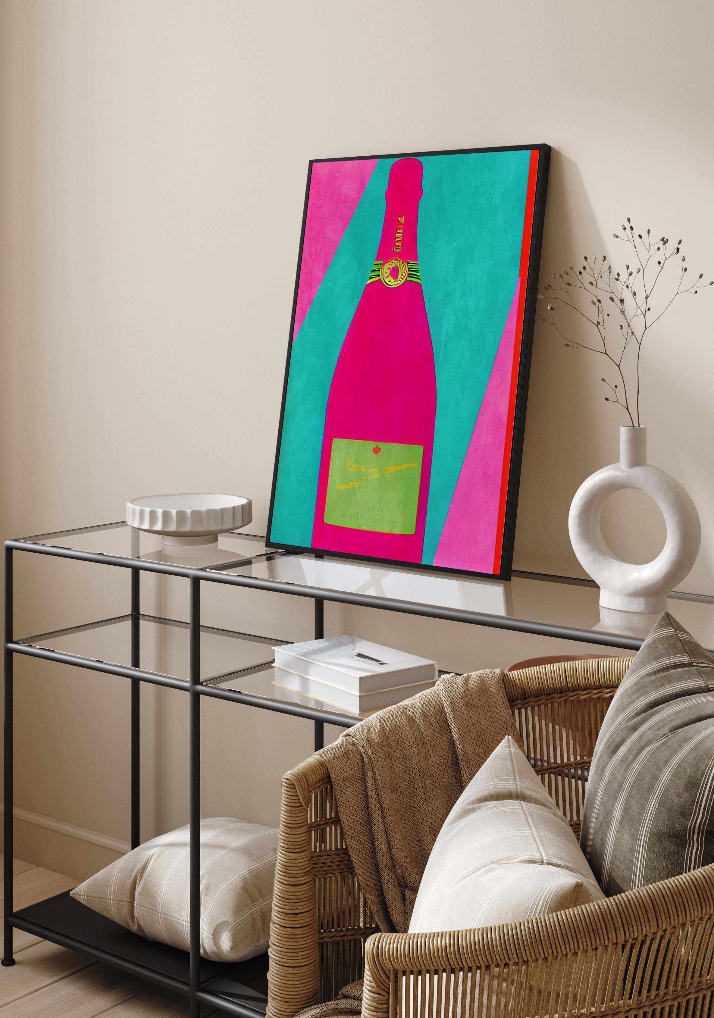 Pink Champagne by Bo Anderson  | Framed Canvas Art Print