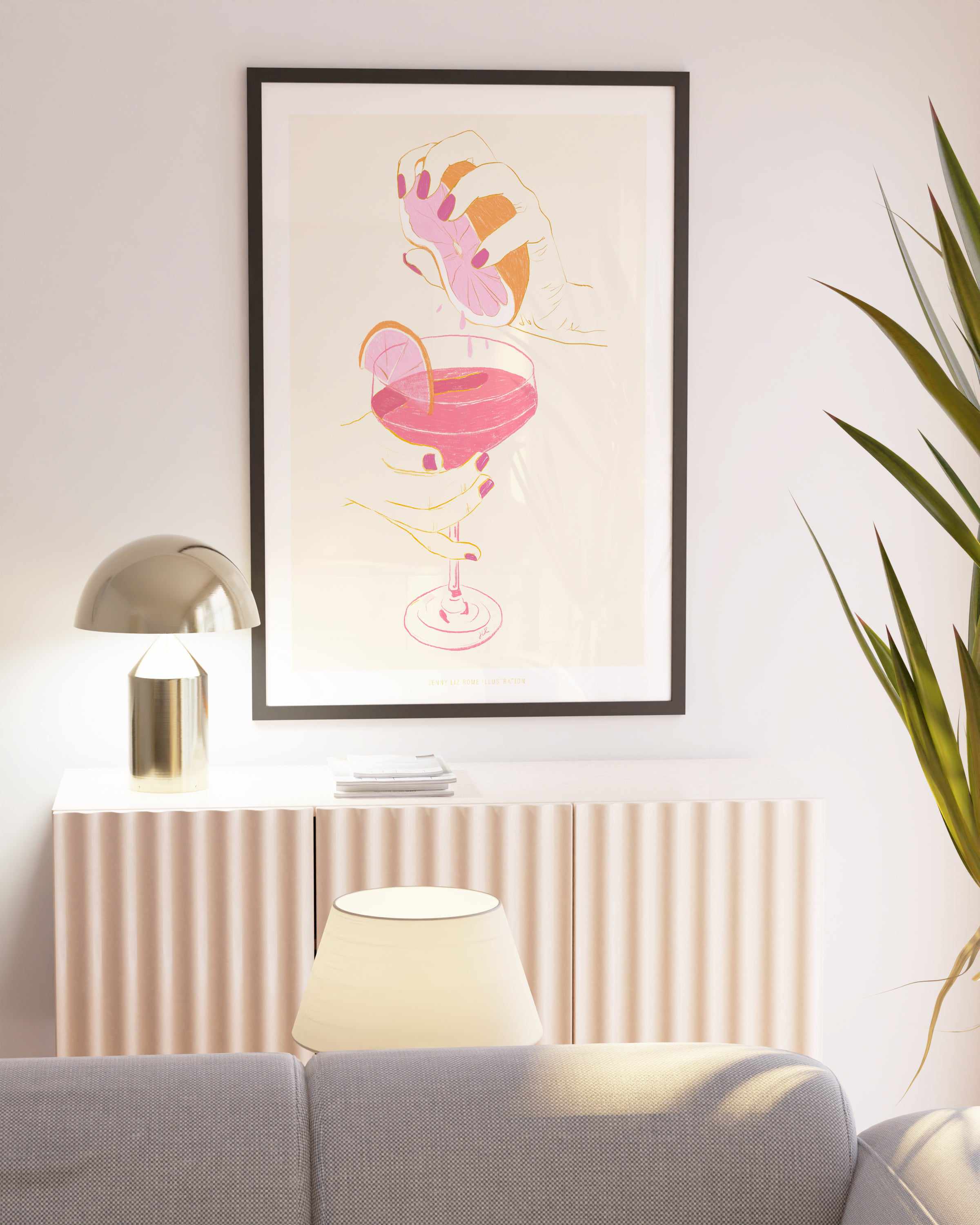 Pink Cocktail by Jenny Liz Rome | Art Print