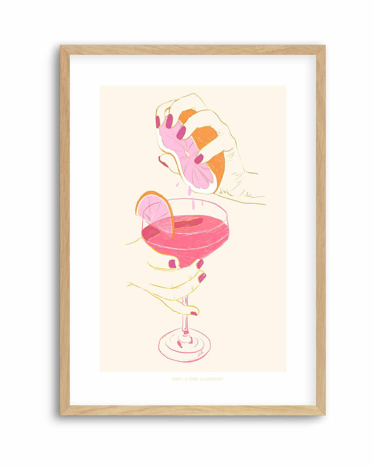 Pink Cocktail by Jenny Liz Rome | Art Print