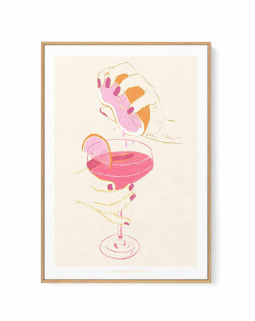 Pink Cocktail by Jenny Liz Rome | Framed Canvas Art Print from Olive et Oriel where you can shop wallpaper and artworks online
