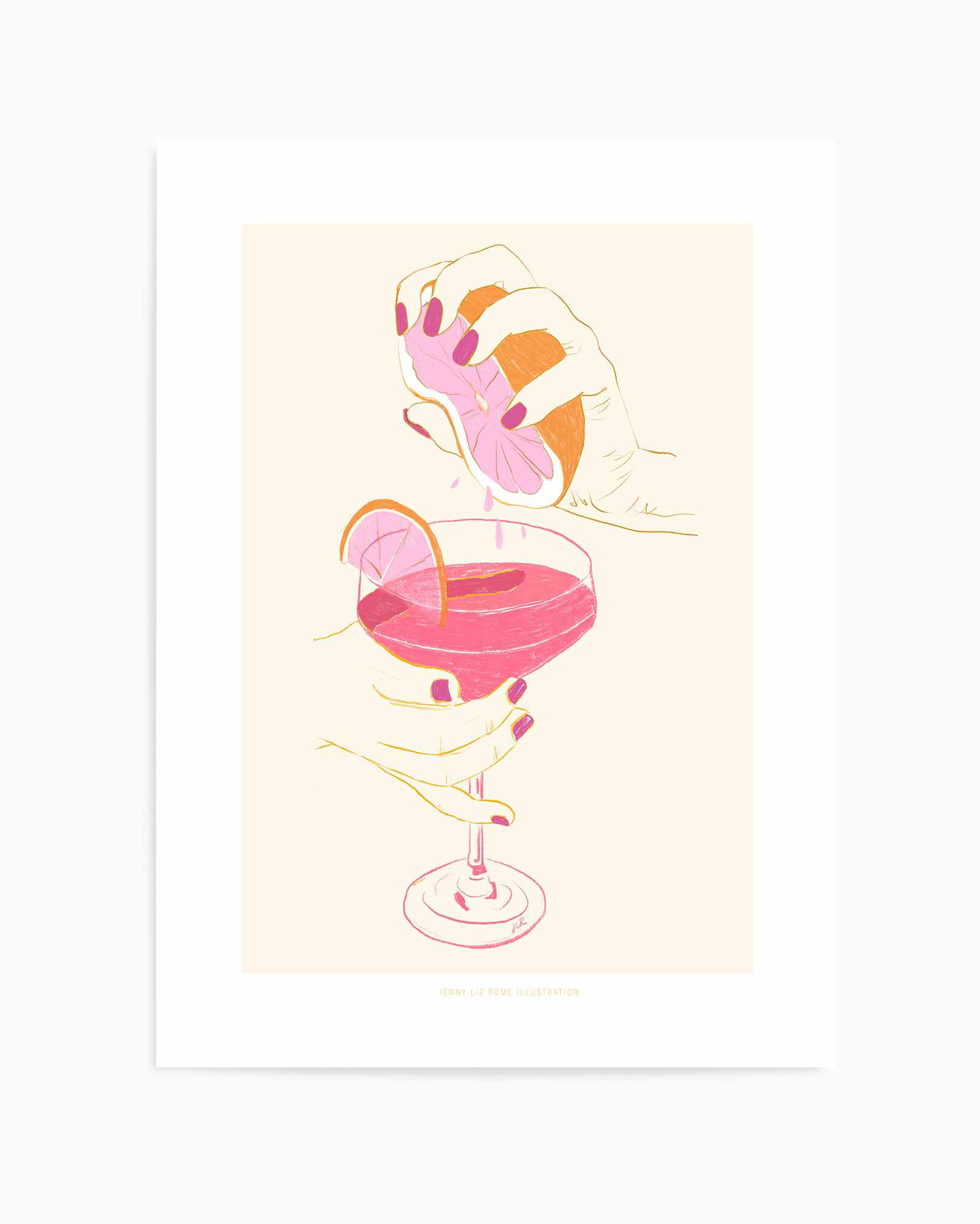 Pink Cocktail by Jenny Liz Rome | Art Print