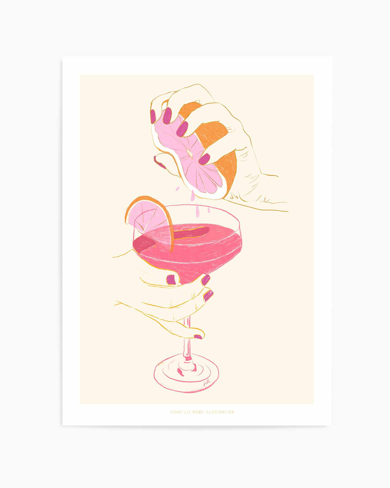 Pink Cocktail by Jenny Liz Rome | Art Print