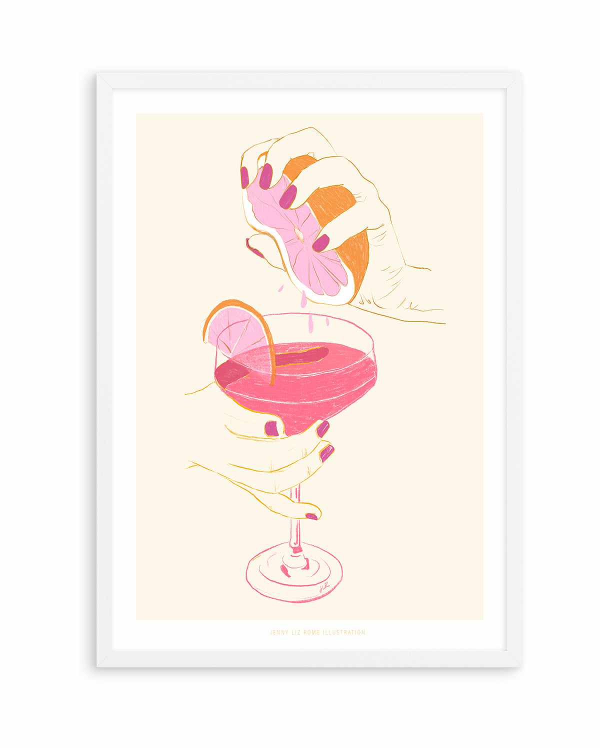 Pink Cocktail by Jenny Liz Rome | Art Print