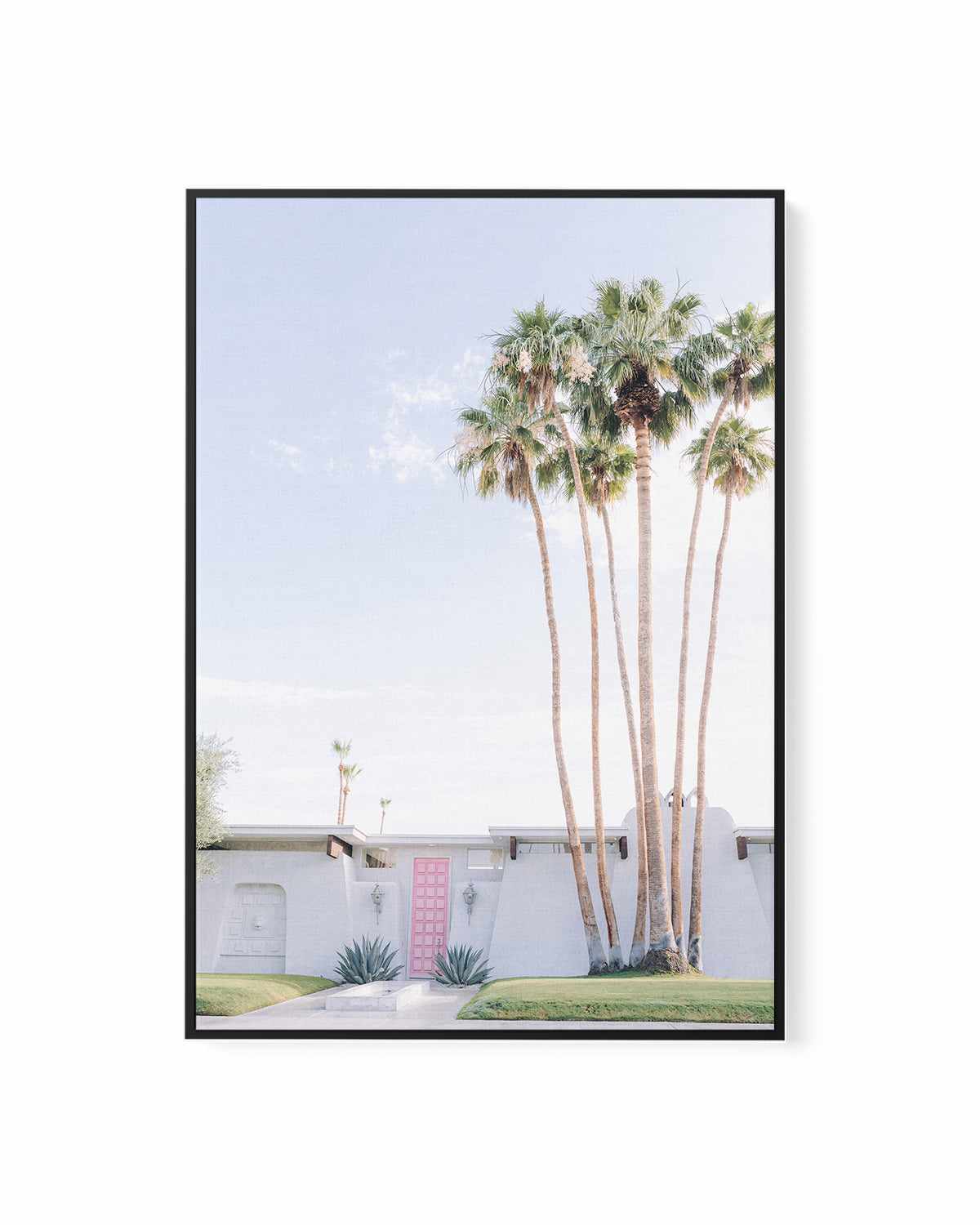 Pink Door Palm Springs | Framed Canvas Art Print