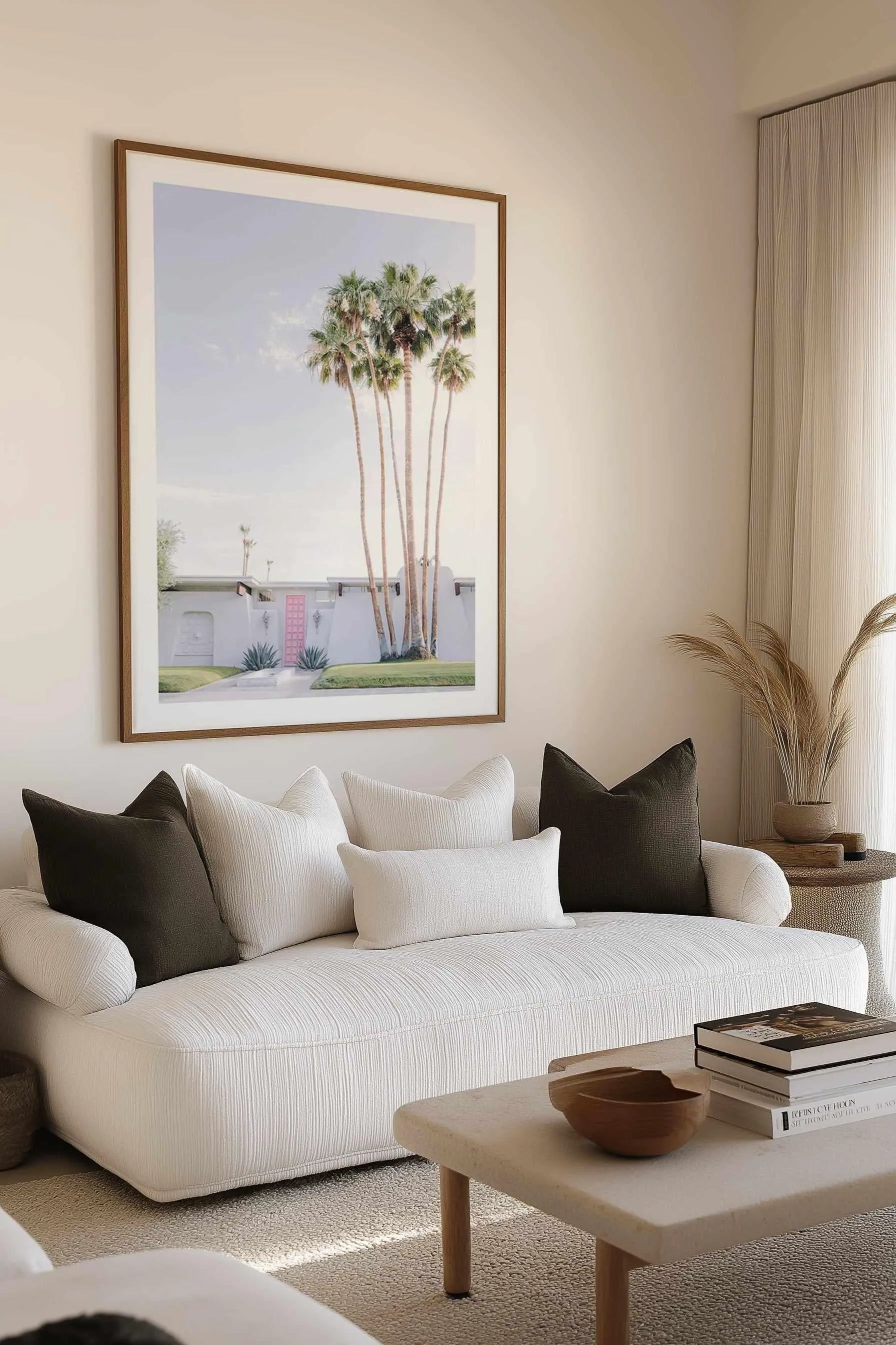 Pink Door Palm Springs Art Print from Olive et Oriel where you can shop wallpaper and artworks online