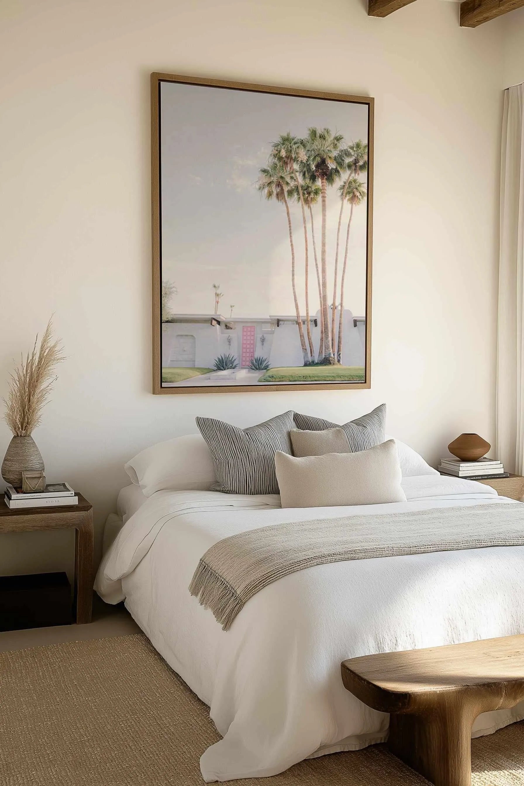 Pink Door Palm Springs | Framed Canvas Art Print from Olive et Oriel where you can shop wallpaper and artworks online