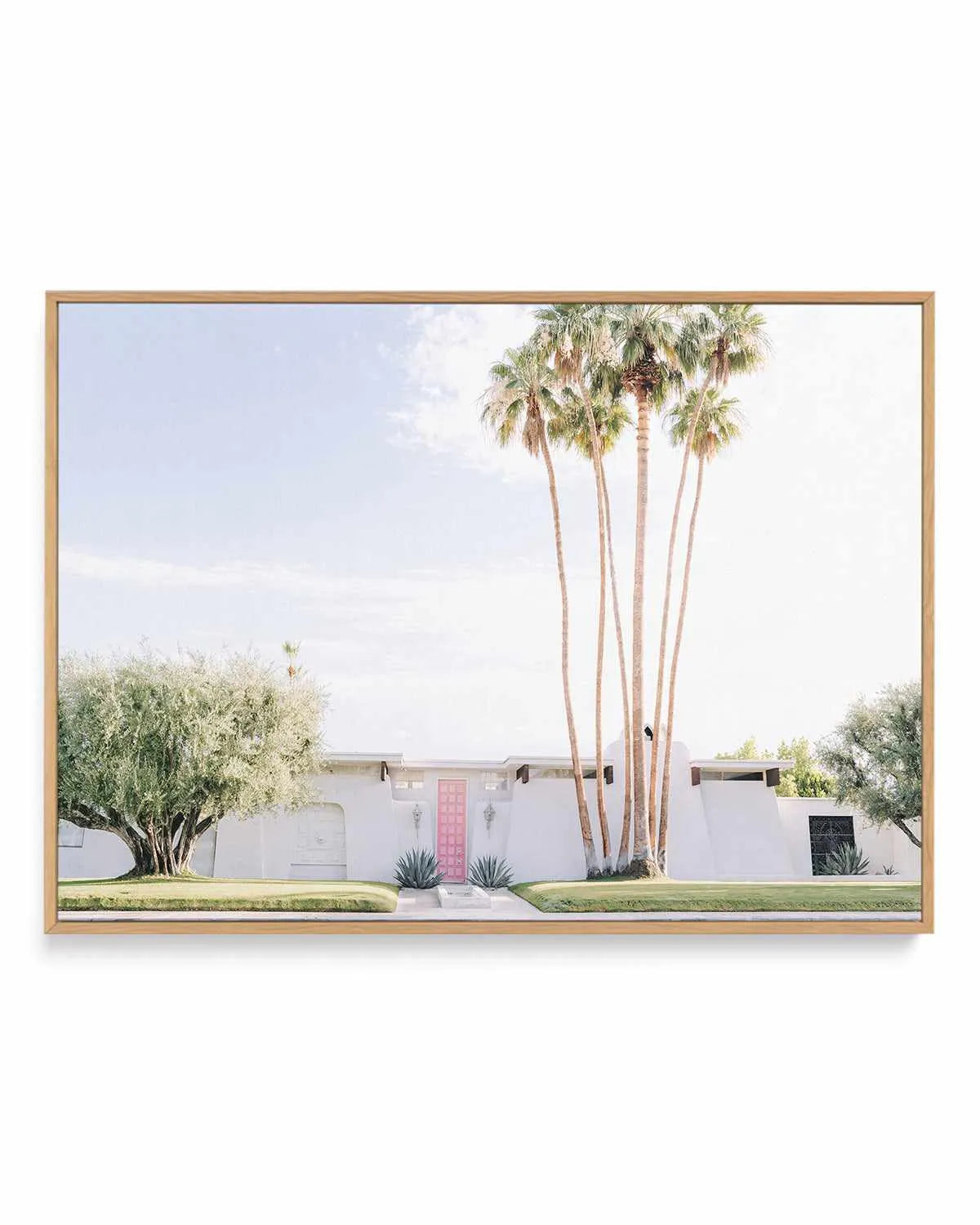 Pink Door Palm Springs LS | Framed Canvas Art Print from Olive et Oriel where you can shop wallpaper and artworks online