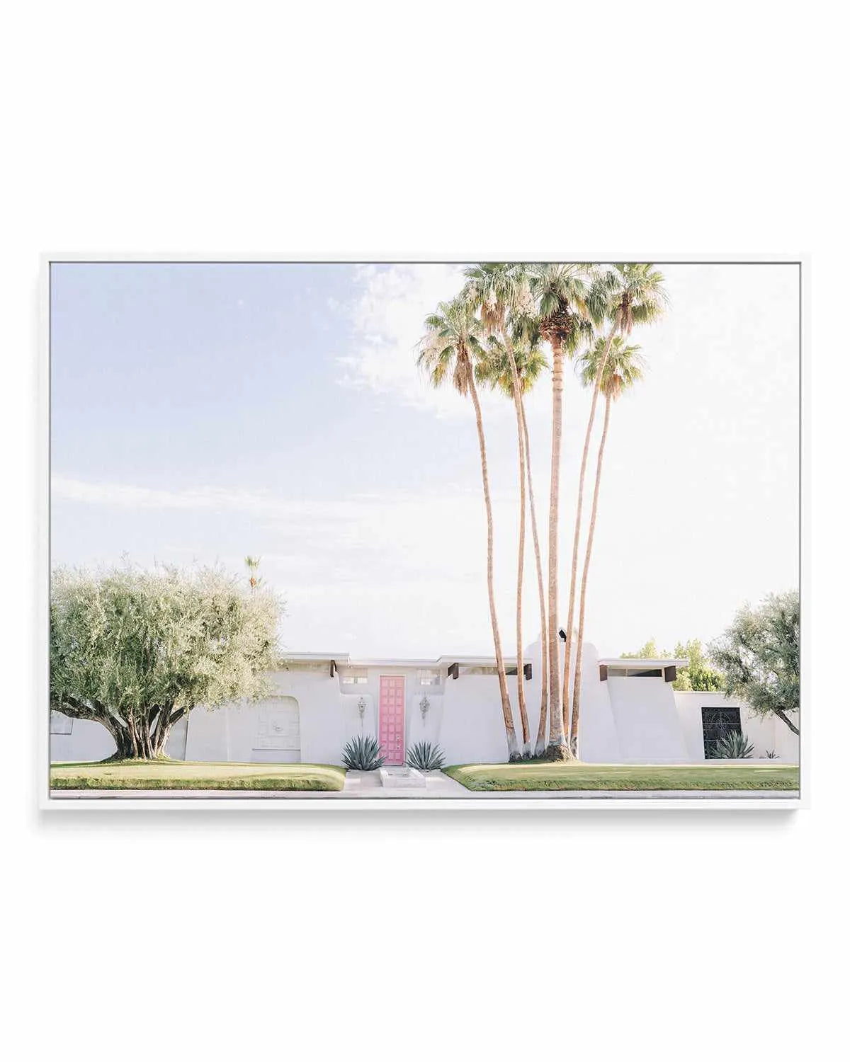 Pink Door Palm Springs LS | Framed Canvas Art Print from Olive et Oriel where you can shop wallpaper and artworks online