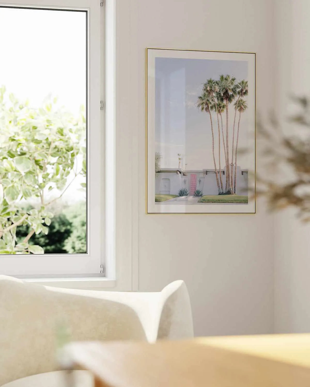 Pink Door Palm Springs Art Print from Olive et Oriel where you can shop wallpaper and artworks online