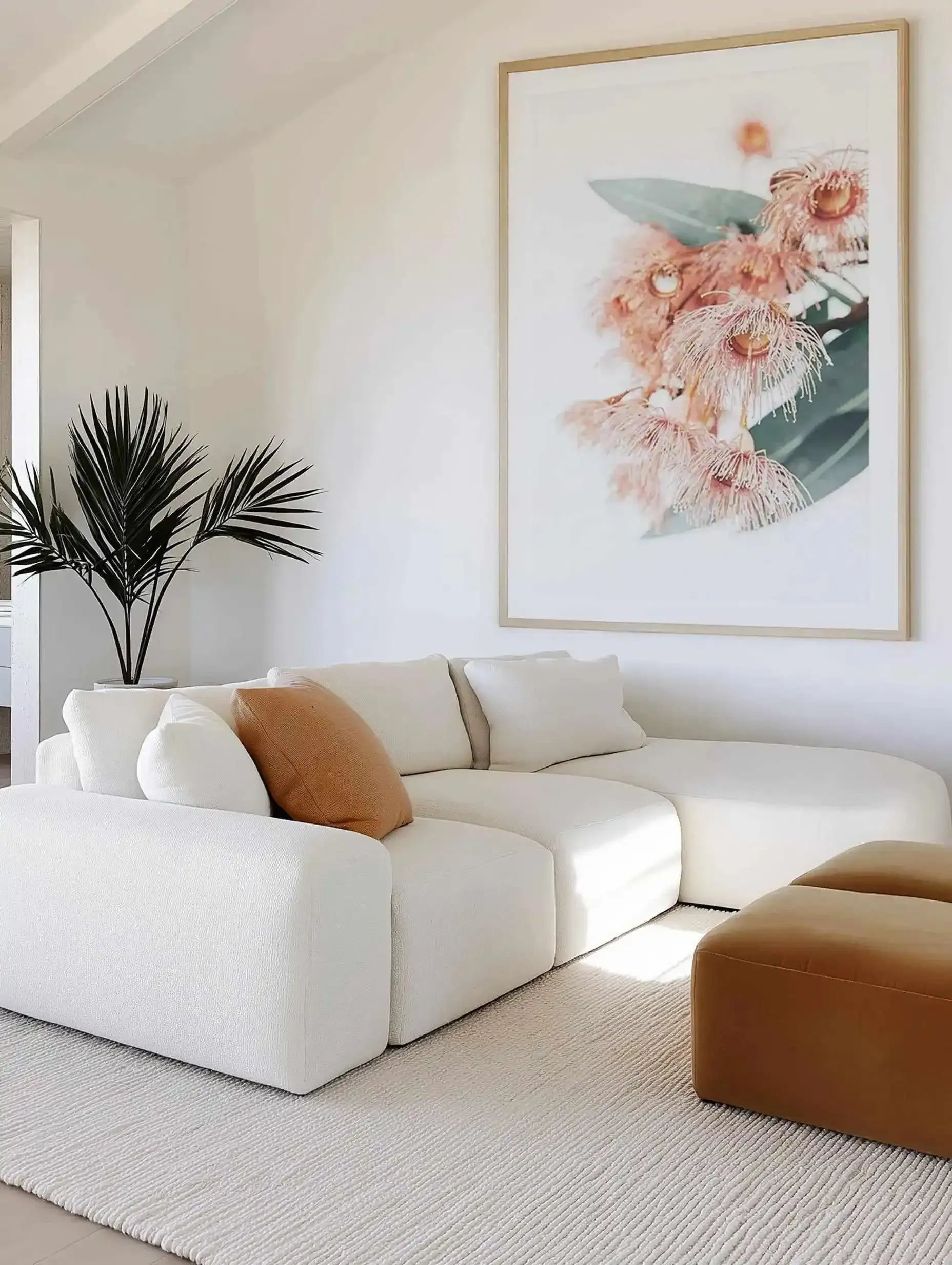 Pink Eucalyptus Art Print from Olive et Oriel where you can shop wallpaper and artworks online