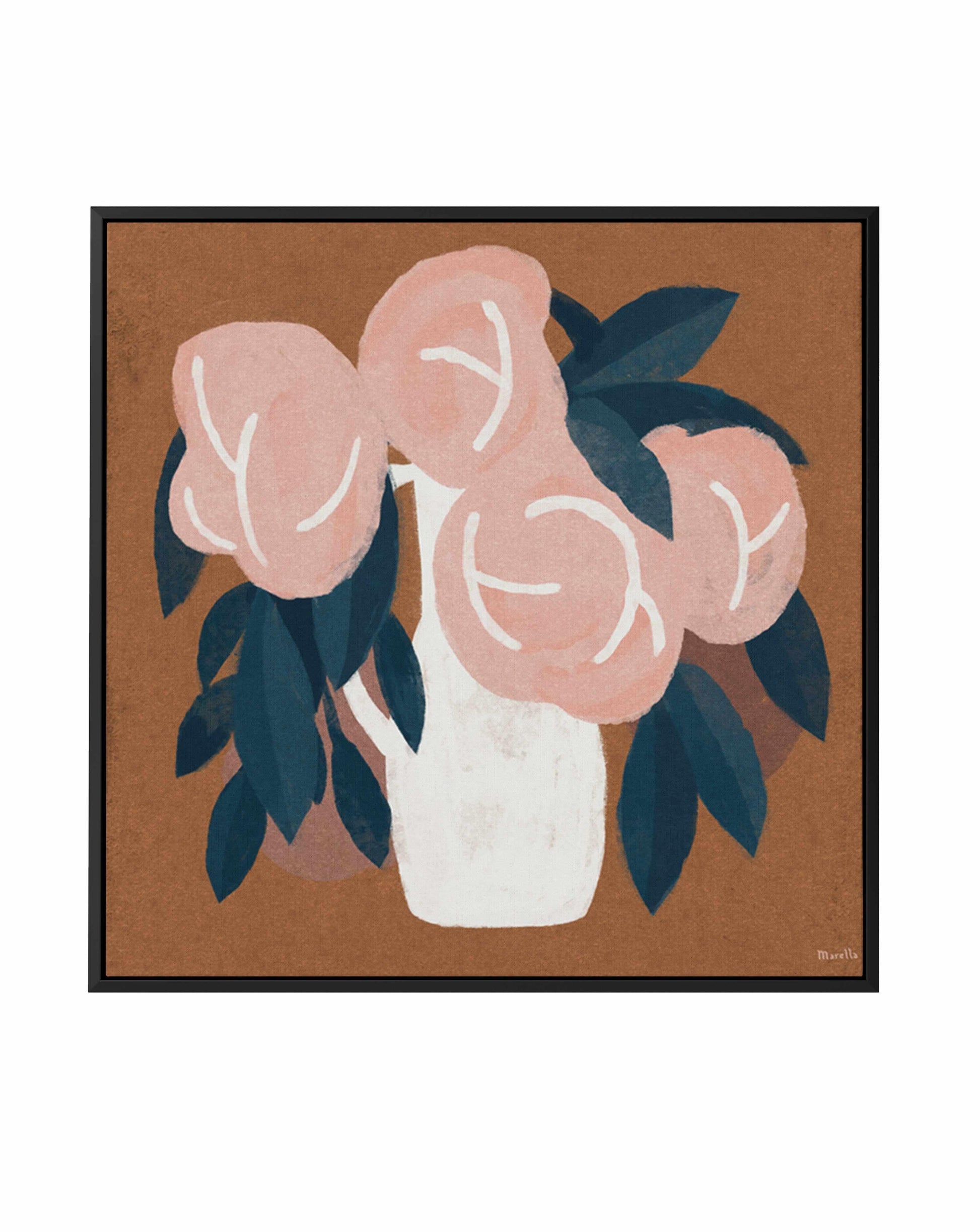 Pink Flora by Marco Marella | Framed Canvas Art Print from Olive et Oriel where you can shop wallpaper and artworks online