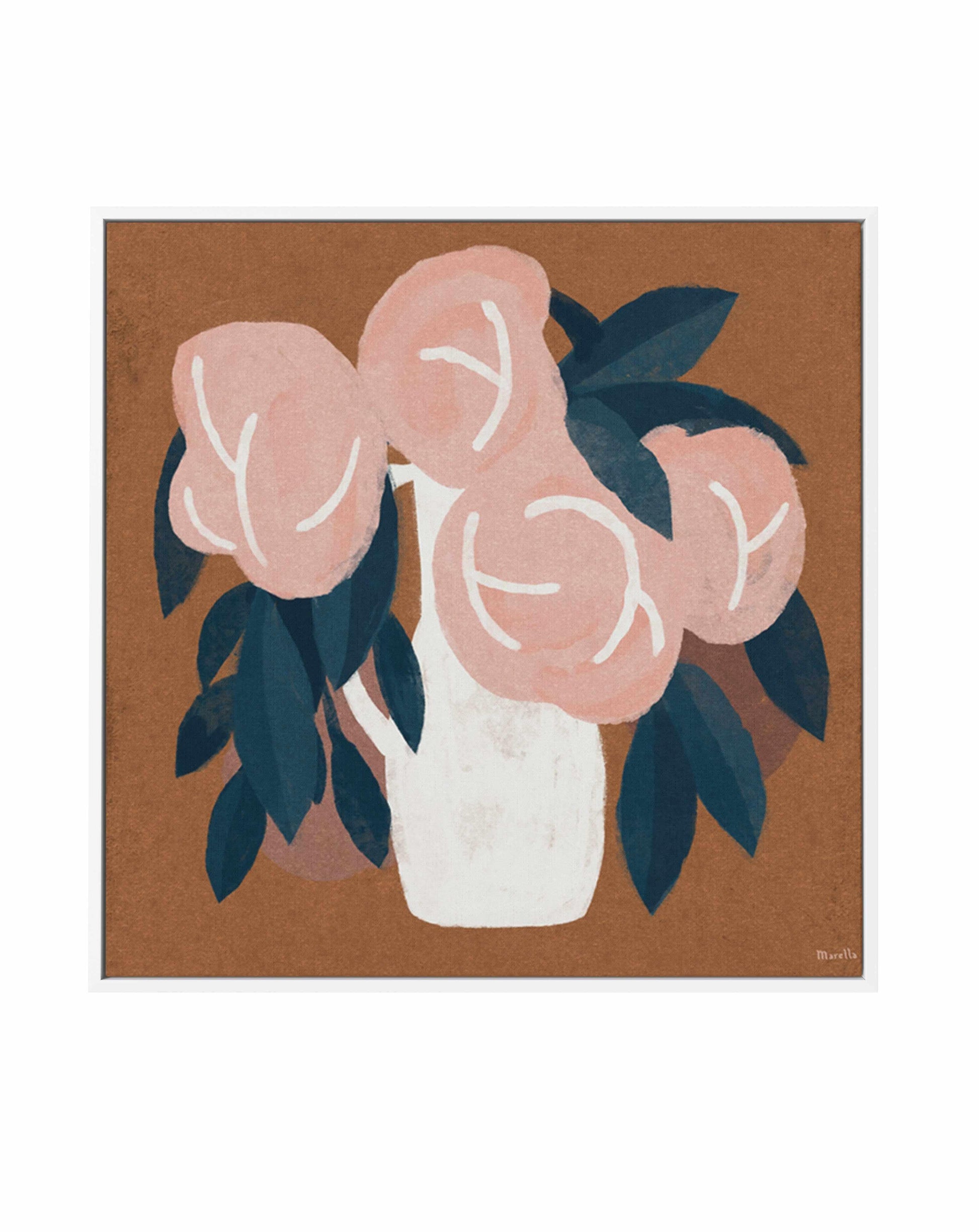 Pink Flora by Marco Marella | Framed Canvas Art Print from Olive et Oriel where you can shop wallpaper and artworks online