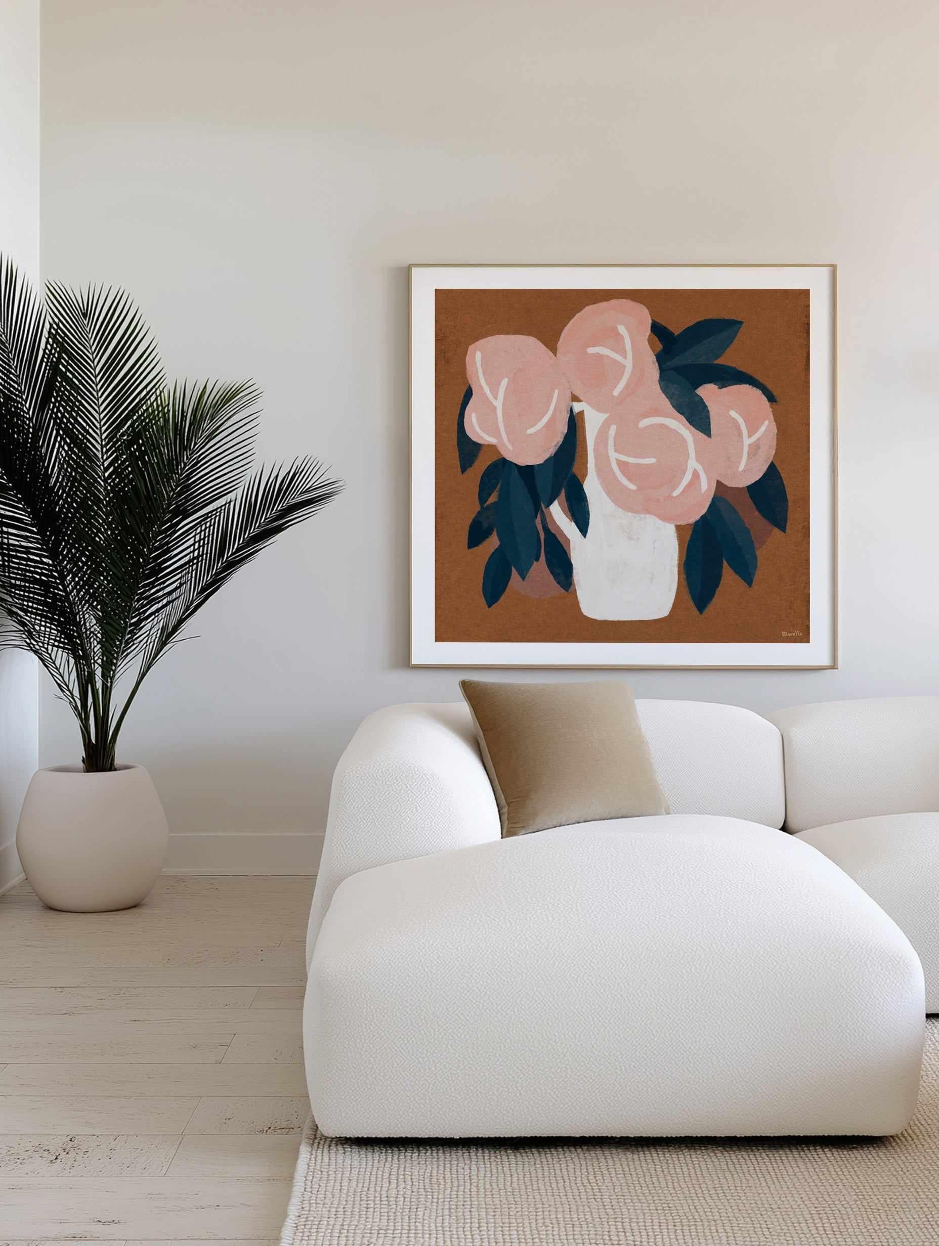 Pink Flora by Marco Marella | Art Print from Olive et Oriel where you can shop wallpaper and artworks online