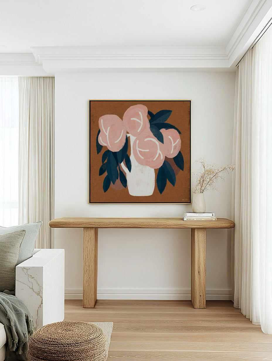 Pink Flora by Marco Marella | Framed Canvas Art Print from Olive et Oriel where you can shop wallpaper and artworks online