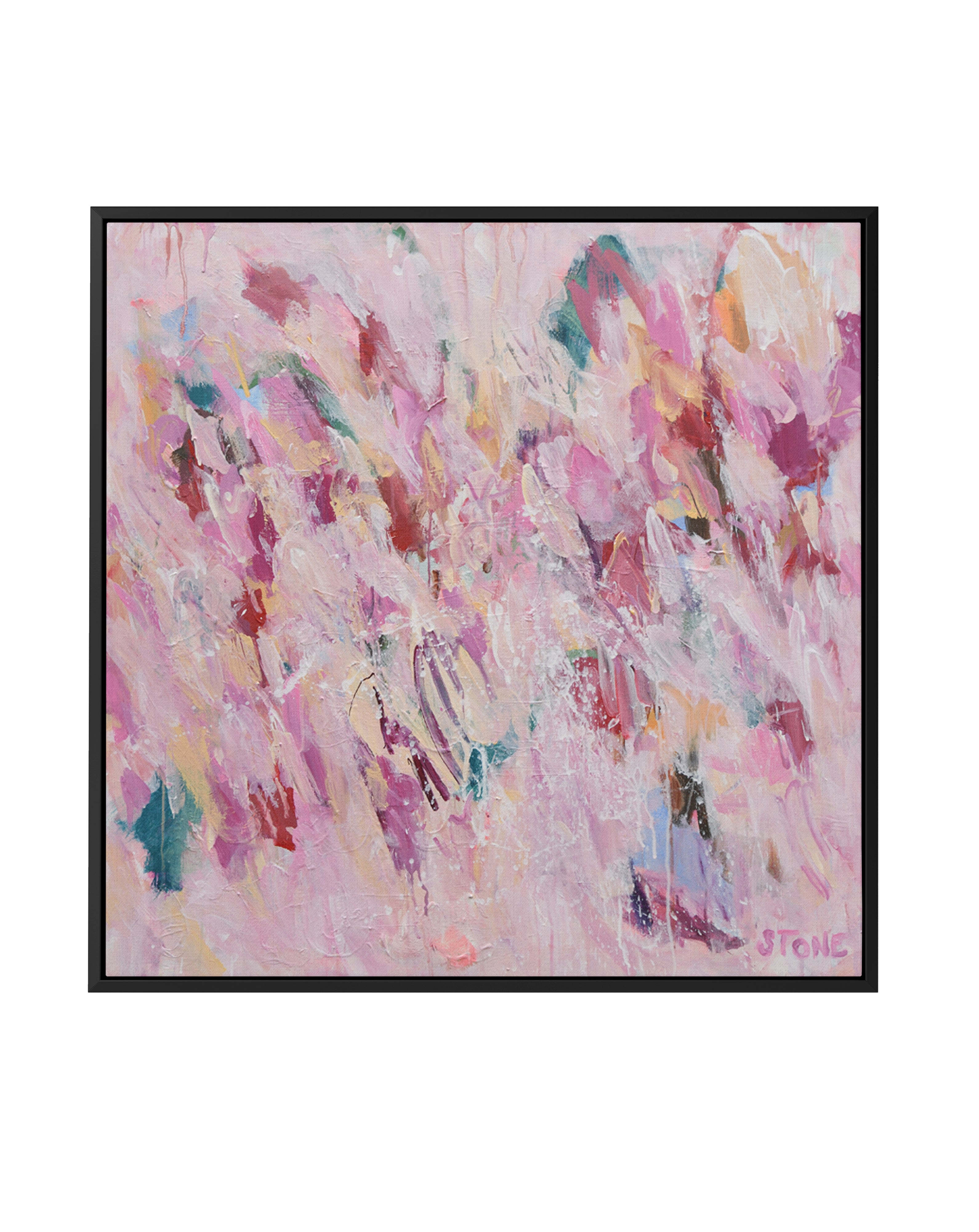 Pink Haze by Belinda Stone | Framed Canvas Art Print