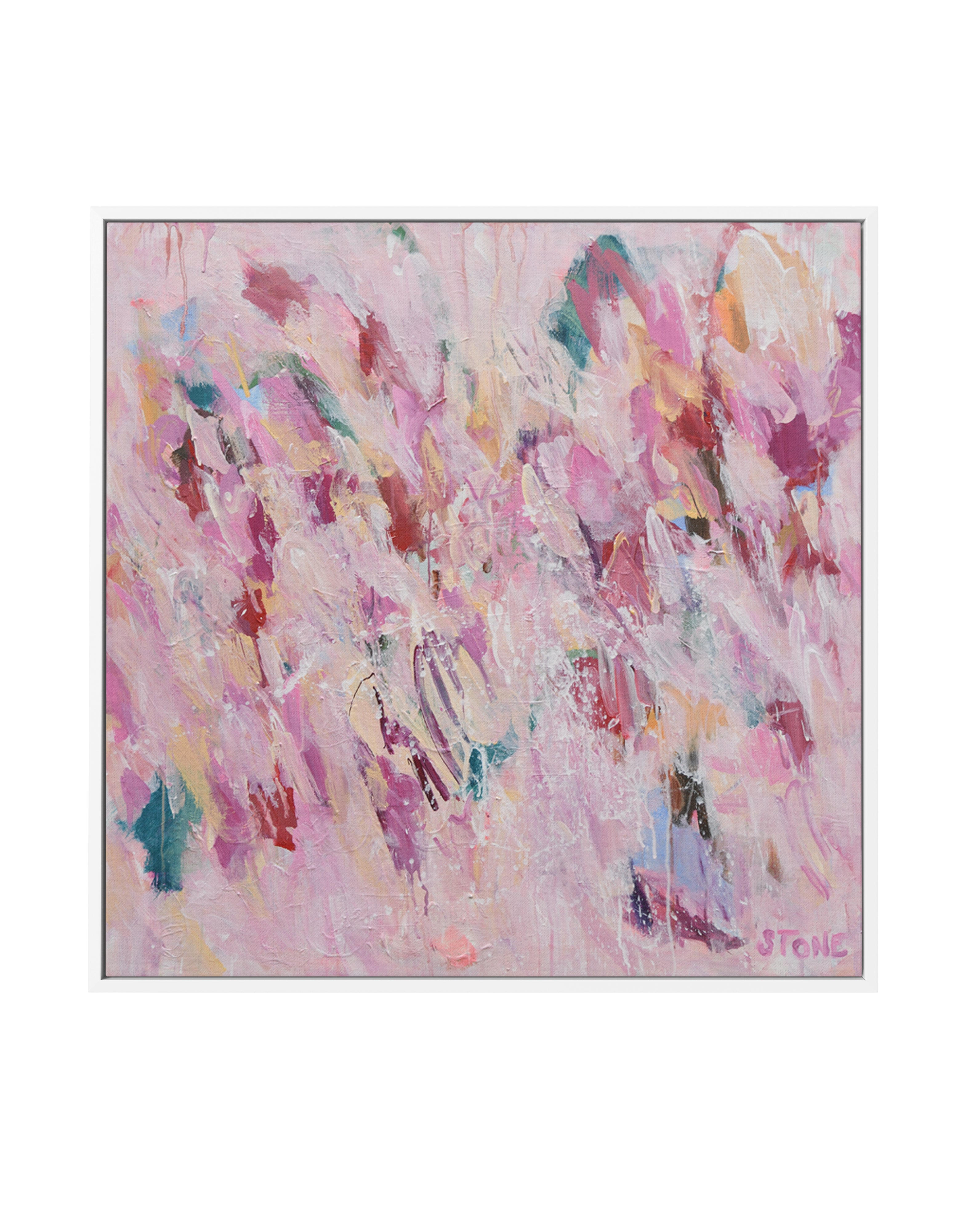 Pink Haze by Belinda Stone | Framed Canvas Art Print