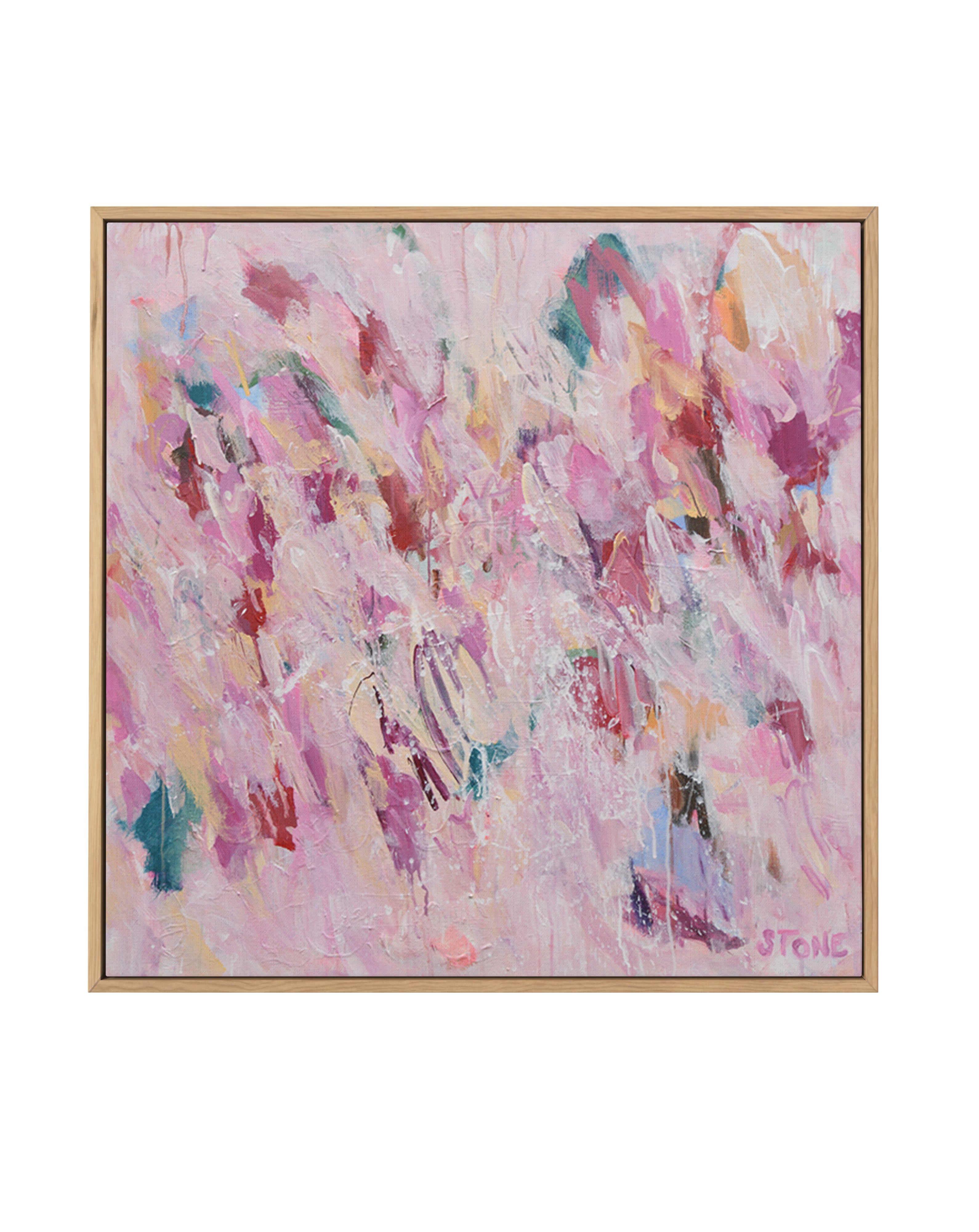 Pink Haze by Belinda Stone | Framed Canvas Art Print