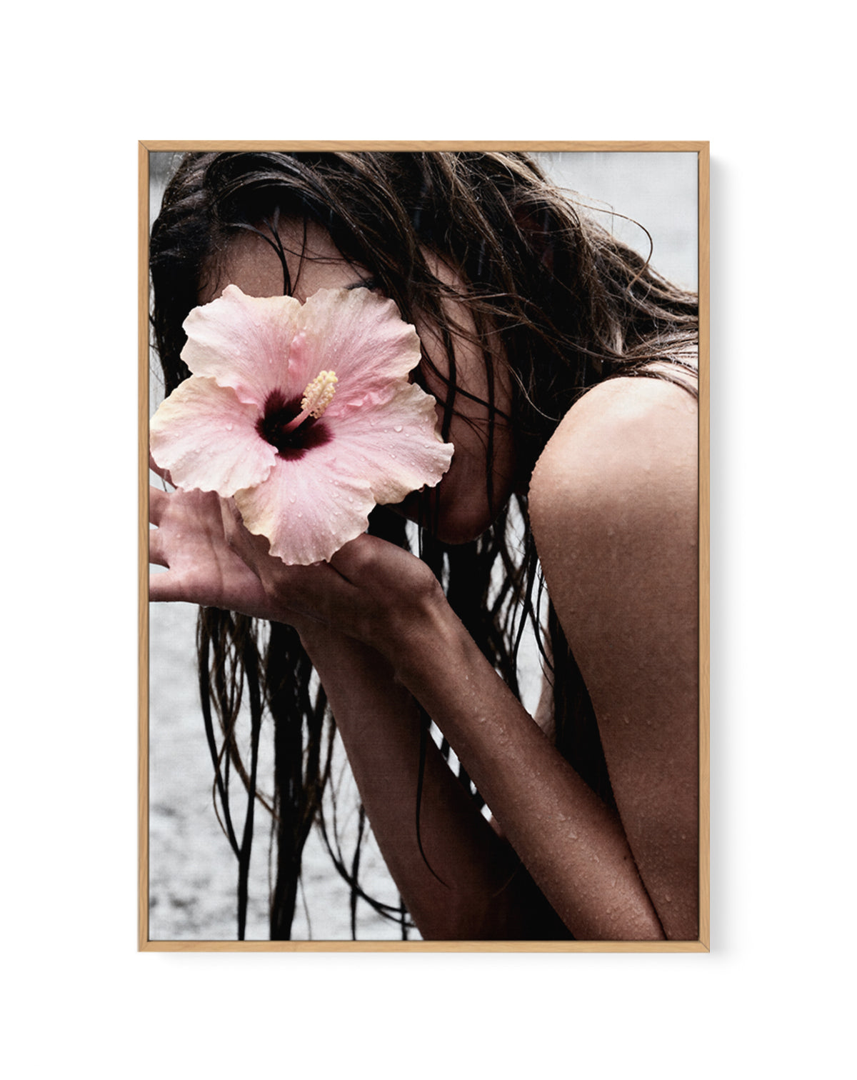 Pink Hibiscus | Framed Canvas Art Print from Olive et Oriel where you can shop wallpaper and artworks online