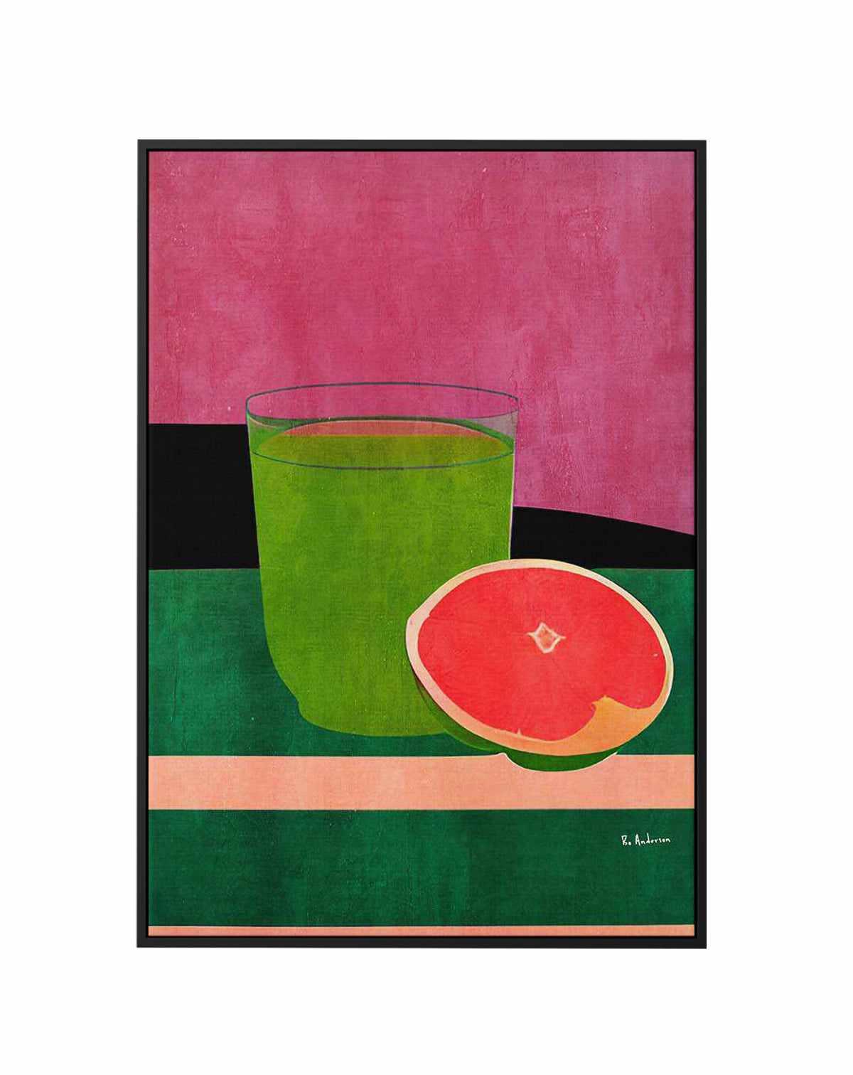 Pink, Little Grapefruit by Bo Anderson | Framed Canvas Art Print