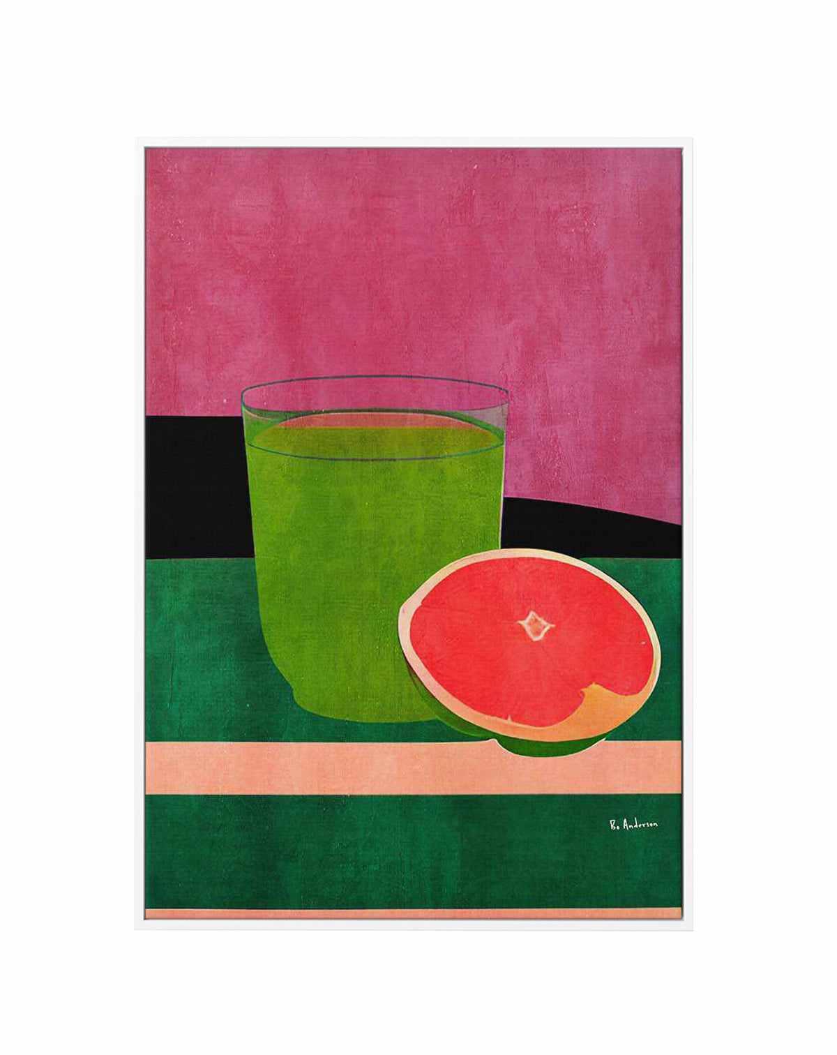 Pink, Little Grapefruit by Bo Anderson | Framed Canvas Art Print