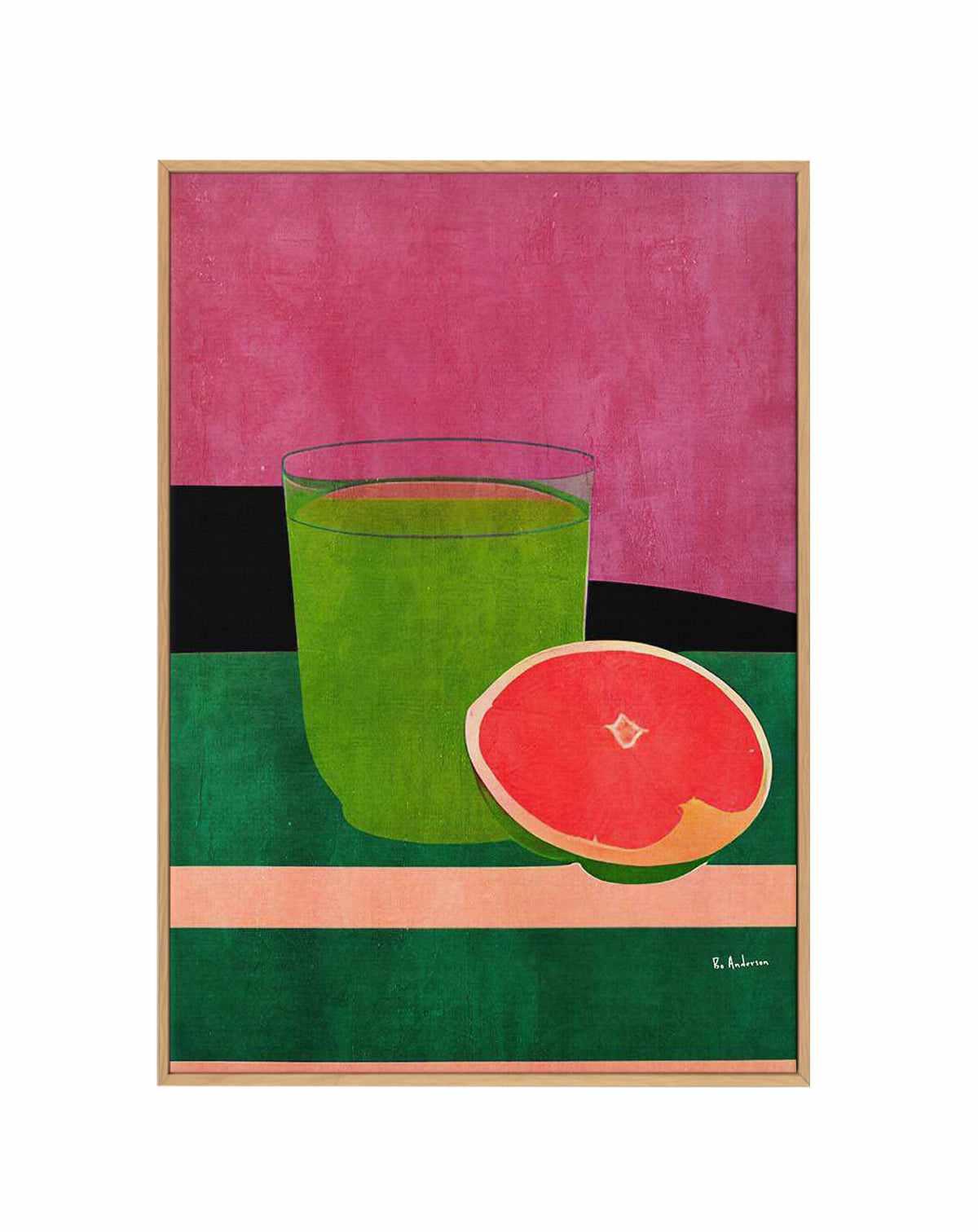 Pink, Little Grapefruit by Bo Anderson | Framed Canvas Art Print