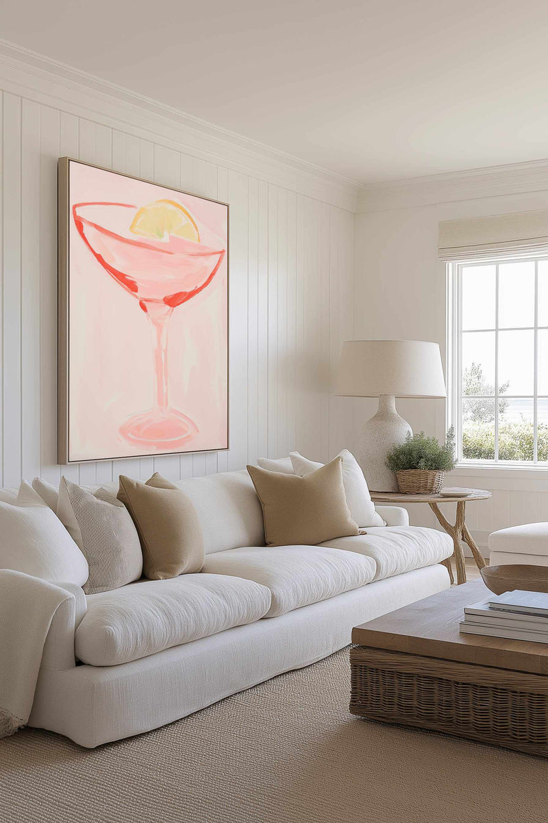 Pink Margarita | Framed Canvas Art Print from Olive et Oriel where you can shop wallpaper and artworks online
