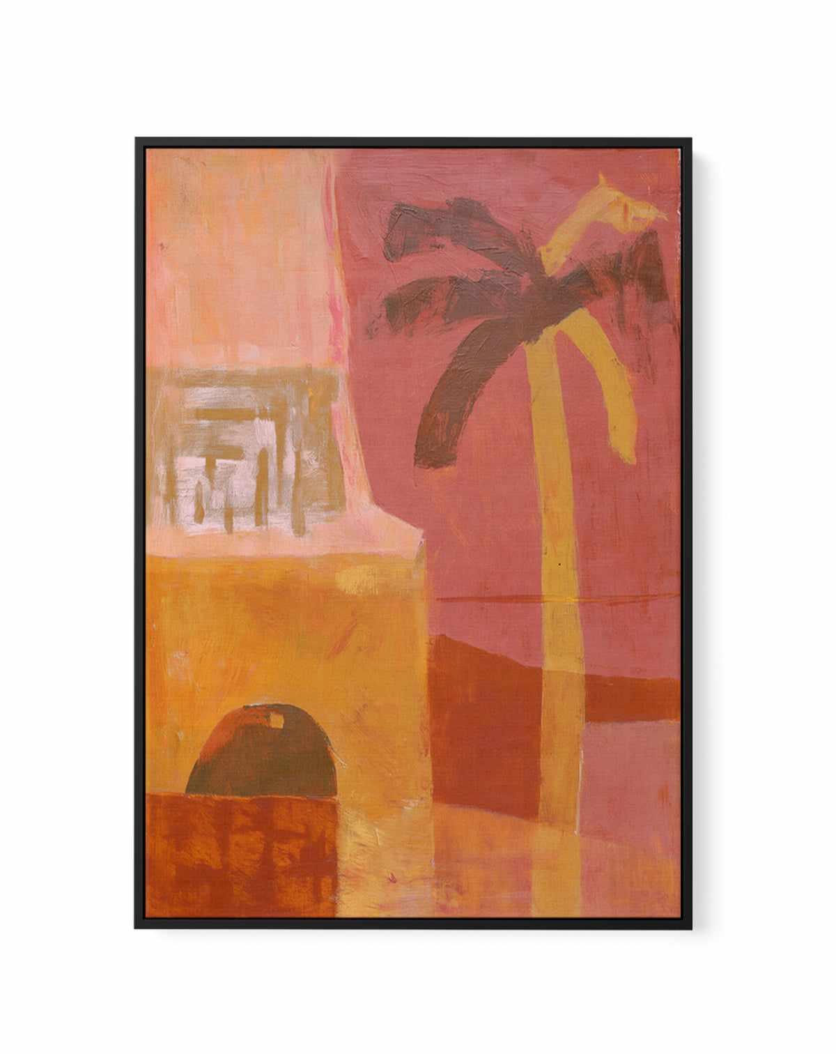 Pink Mesa Palms I | Framed Canvas Art Print from Olive et Oriel where you can shop wallpaper and artworks online