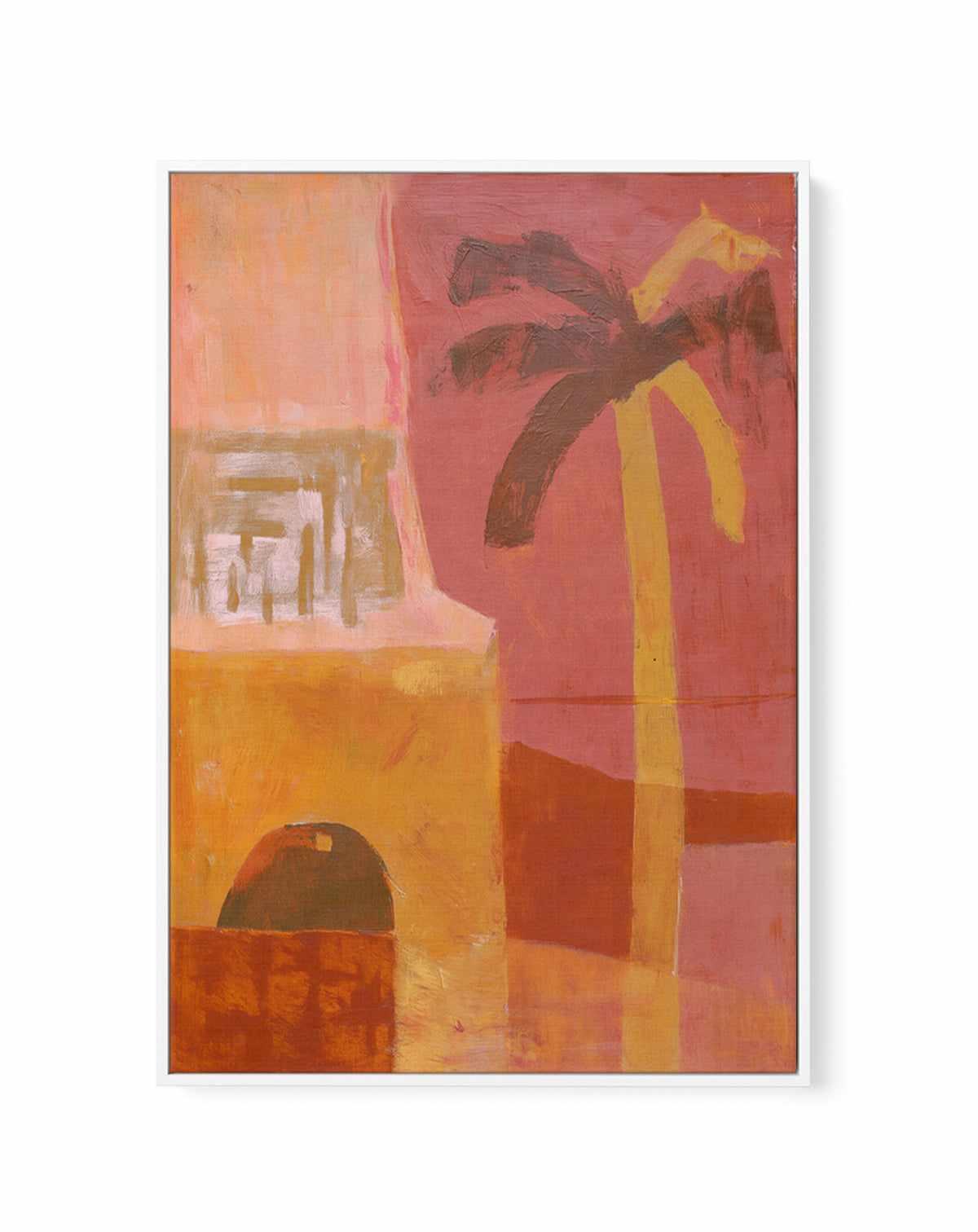 Pink Mesa Palms I | Framed Canvas Art Print from Olive et Oriel where you can shop wallpaper and artworks online