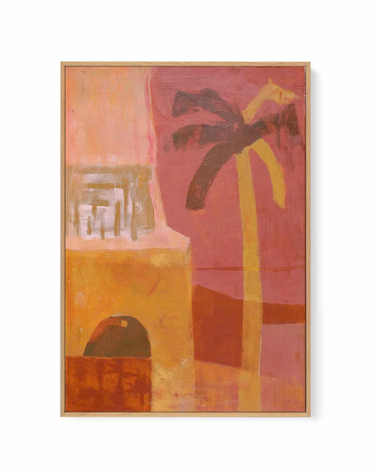 Pink Mesa Palms I | Framed Canvas Art Print from Olive et Oriel where you can shop wallpaper and artworks online