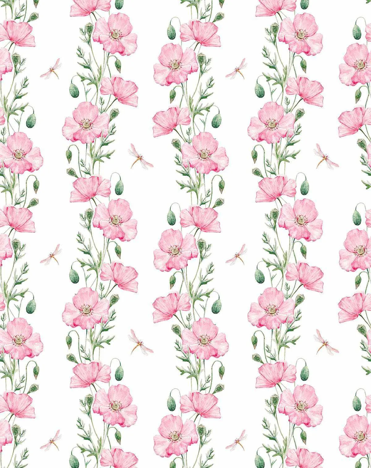 Pink Poppies Wallpaper-Wallpaper-Buy Kids Removable Wallpaper Online Our Custom Made Children√¢‚Ç¨‚Ñ¢s Wallpapers Are A Fun Way To Decorate And Enhance Boys Bedroom Decor And Girls Bedrooms They Are An Amazing Addition To Your Kids Bedroom Walls Our Collection of Kids Wallpaper Is Sure To Transform Your Kids Rooms Interior Style From Pink Wallpaper To Dinosaur Wallpaper Even Marble Wallpapers For Teen Boys Shop Peel And Stick Wallpaper Online Today With Olive et Oriel