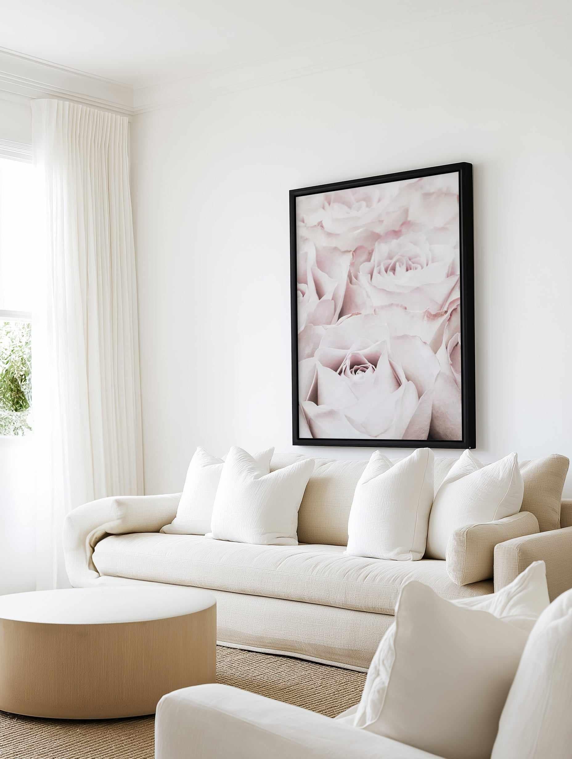 Pink Roses No 04 By Studio III | Framed Canvas Art Print from Olive et Oriel where you can shop wallpaper and artworks online