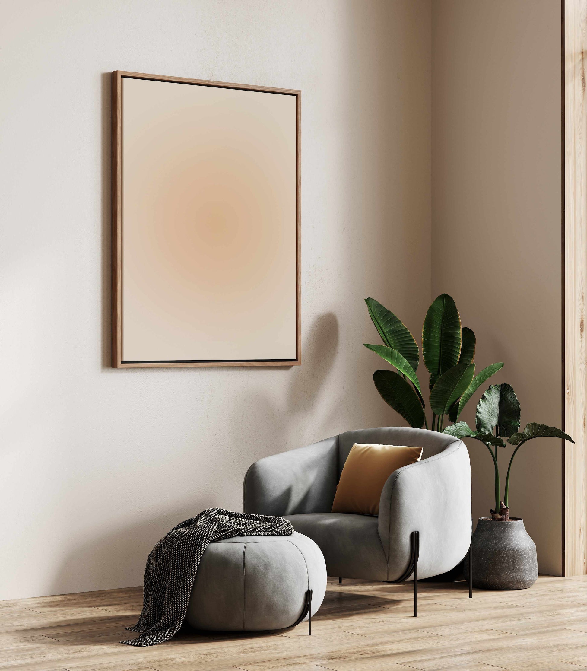 Pink Salt - The Faded Collection | Framed Canvas Art Print from Olive et Oriel where you can shop wallpaper and artworks online