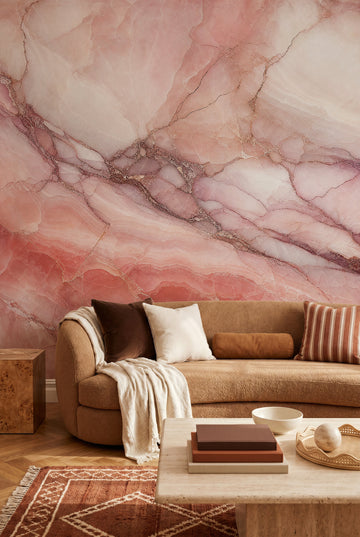 Pink Salt Marble Mural Wallpaper