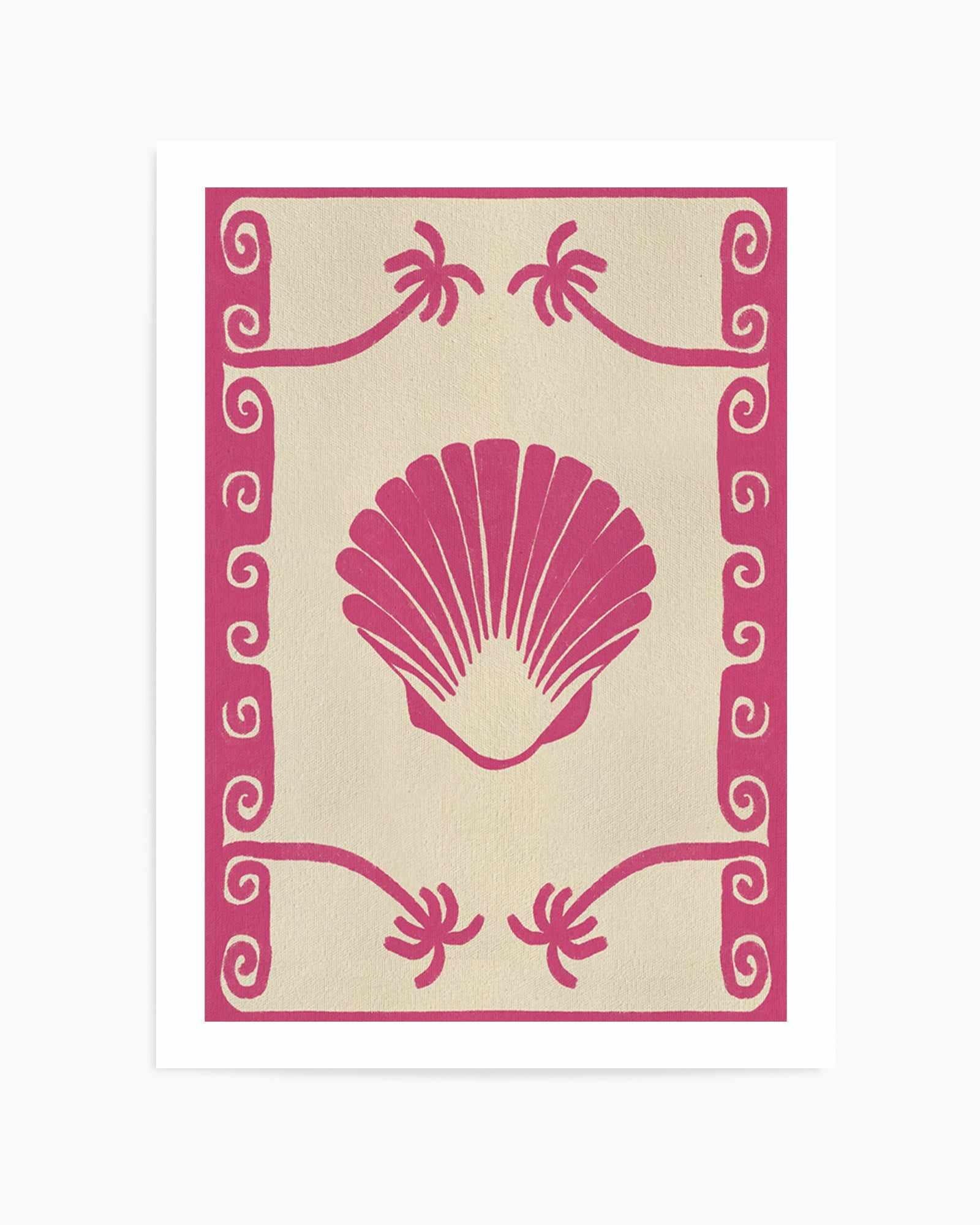 Pink Seashell Stories by Shatha Al Dafai | Art Print from Olive et Oriel where you can shop wallpaper and artworks online