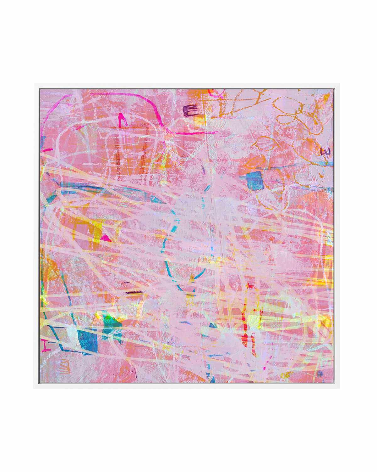 Pink Splash by Antonia Tzenova | Framed Canvas Art Print