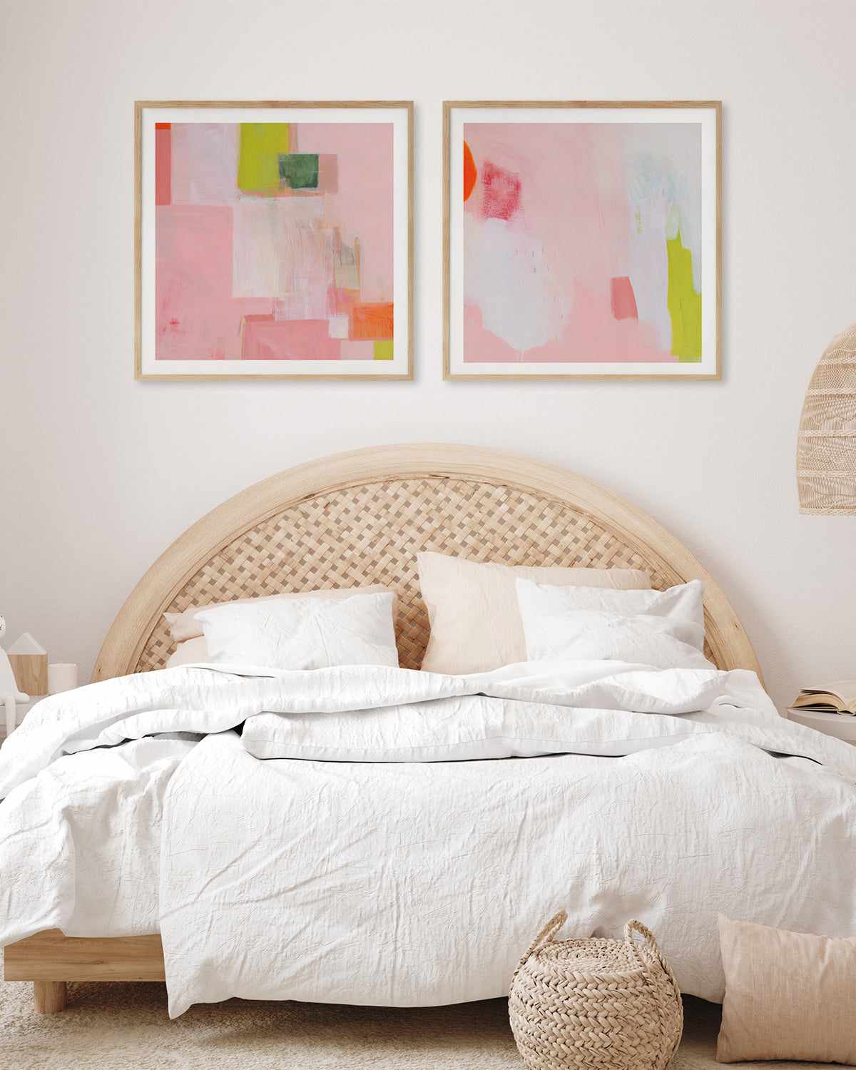 Pink Squares by Melissa Donoho Art Print