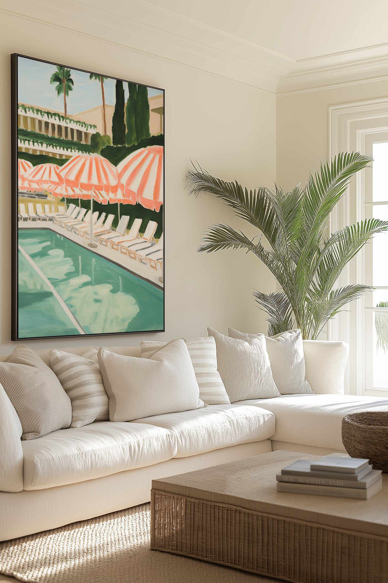 Pink Summer | Framed Canvas Art Print from Olive et Oriel where you can shop wallpaper and artworks online