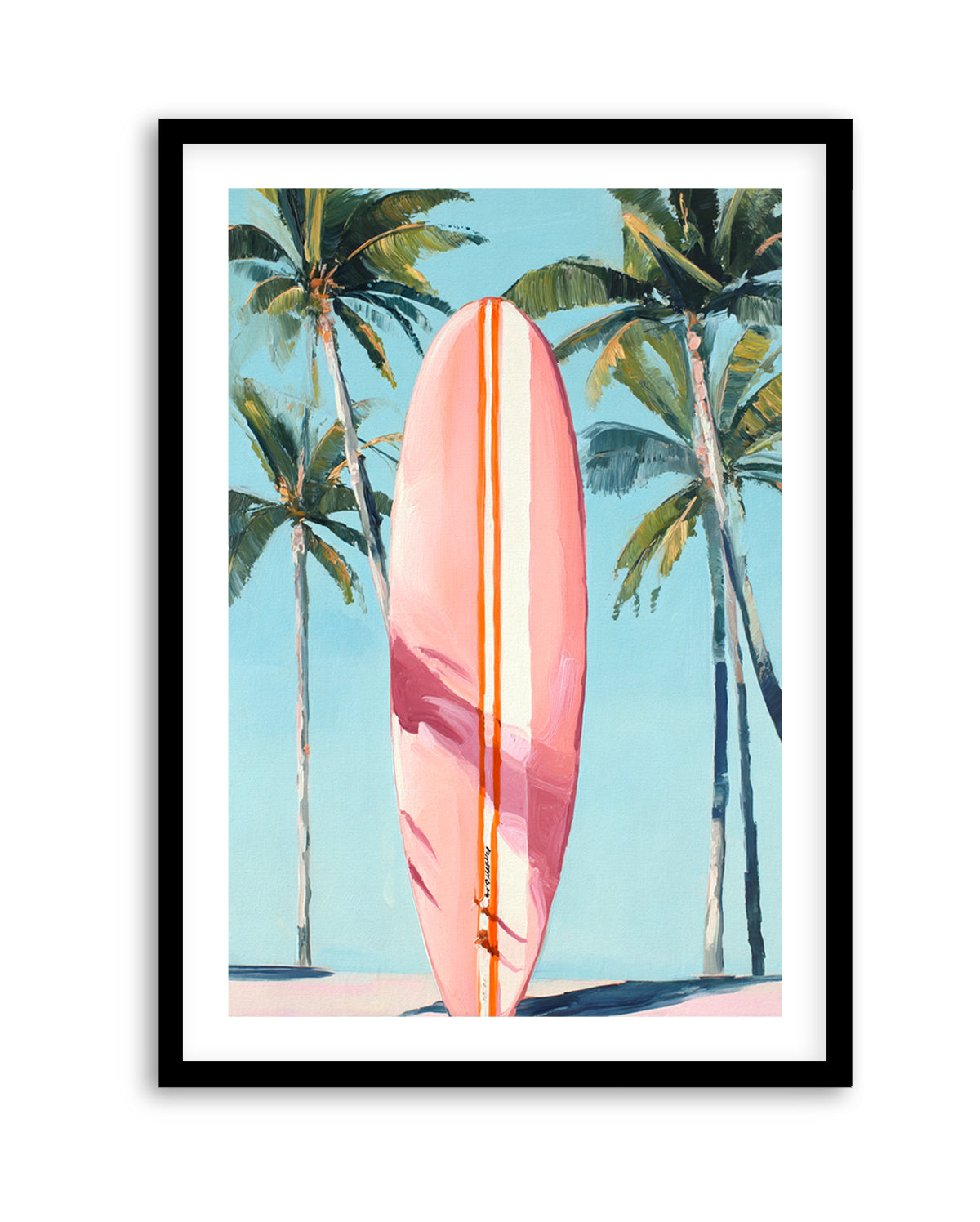 Pink Surfboard | Art Print from Olive et Oriel where you can shop wallpaper and artworks online