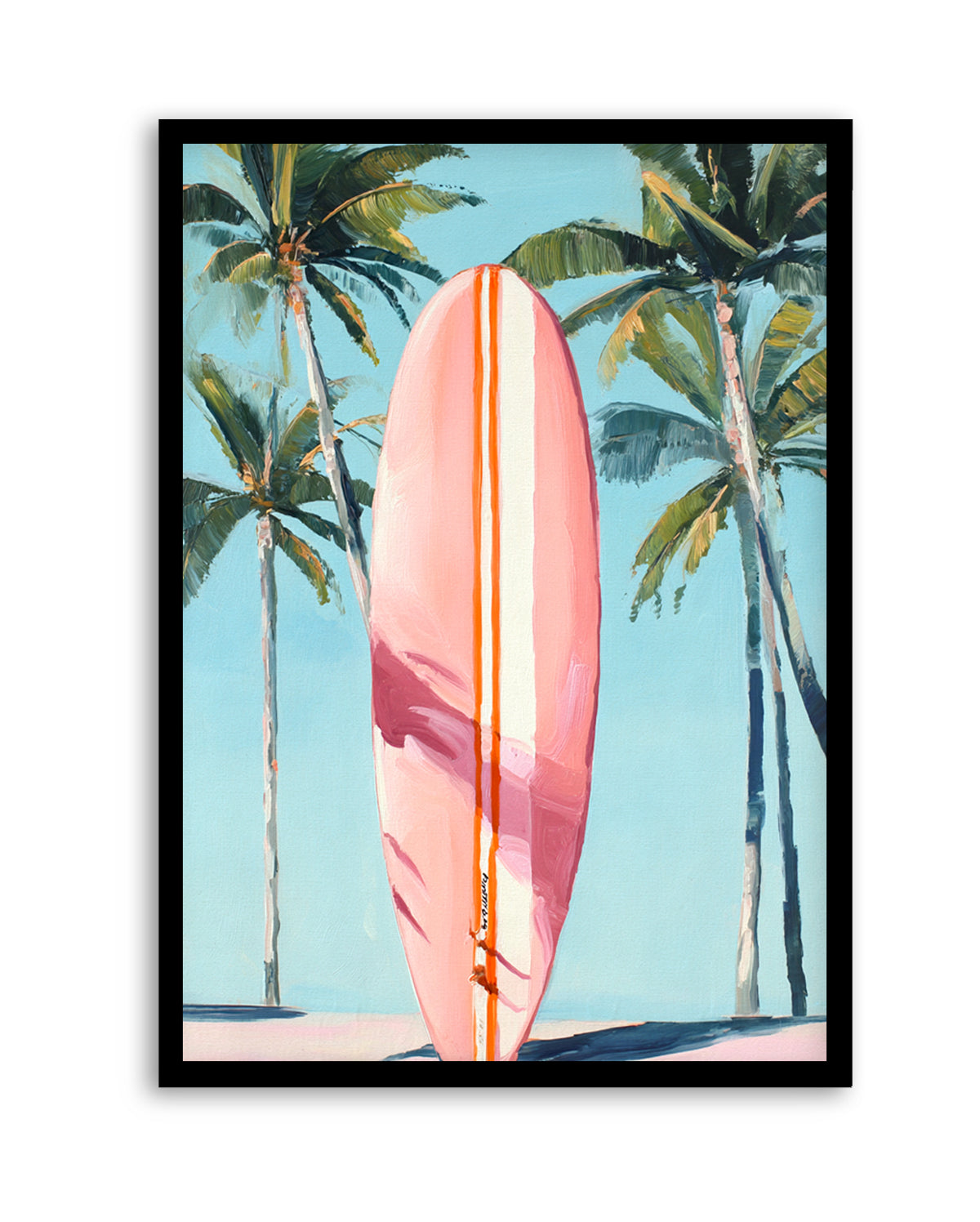 Pink Surfboard | Art Print from Olive et Oriel where you can shop wallpaper and artworks online