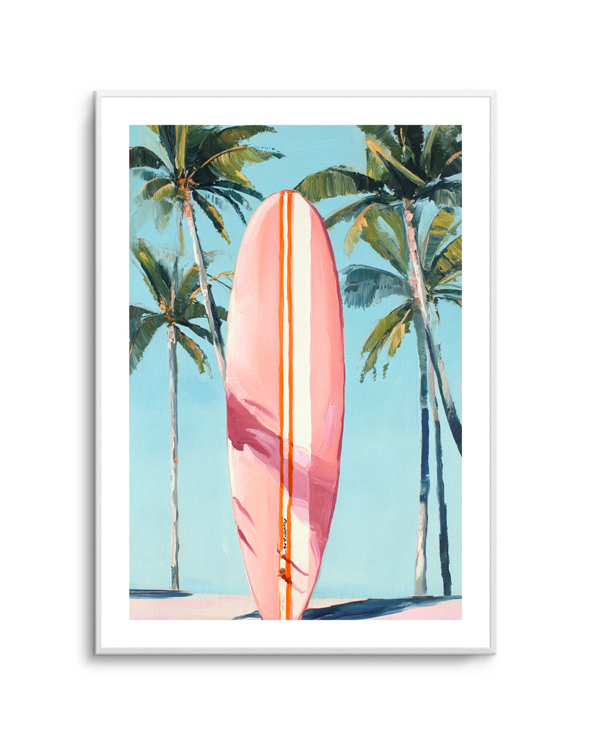 Pink Surfboard | Art Print from Olive et Oriel where you can shop wallpaper and artworks online