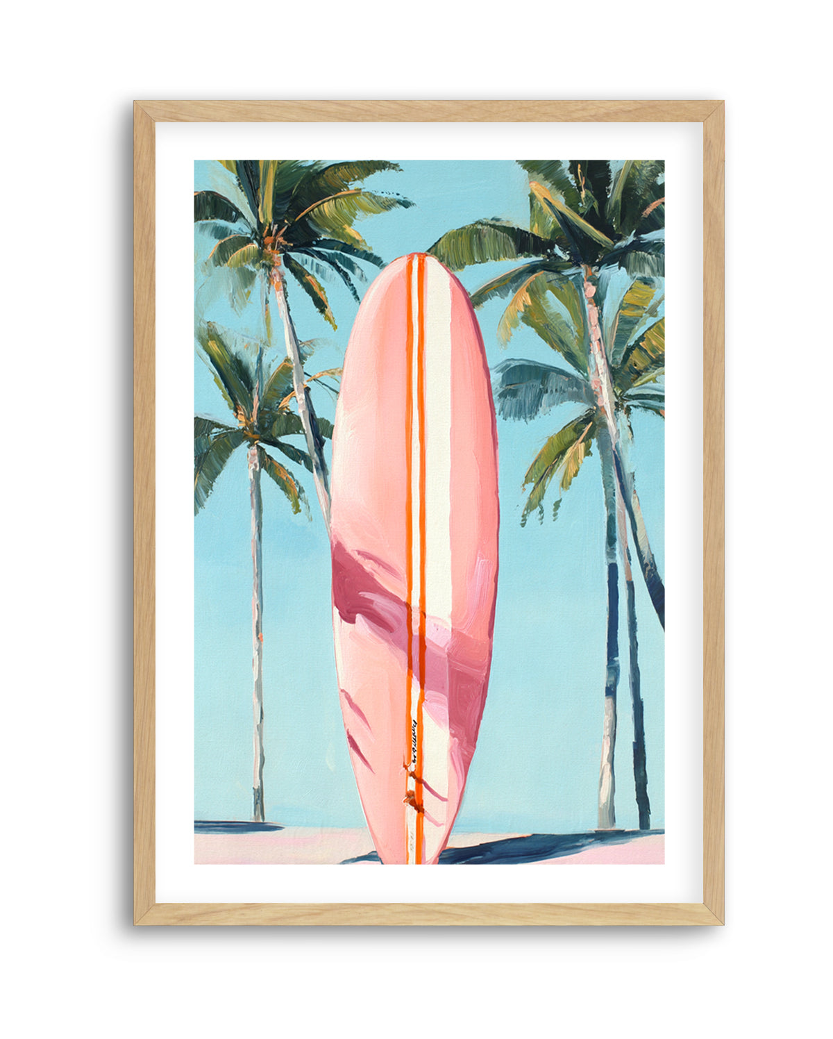 Pink Surfboard | Art Print from Olive et Oriel where you can shop wallpaper and artworks online