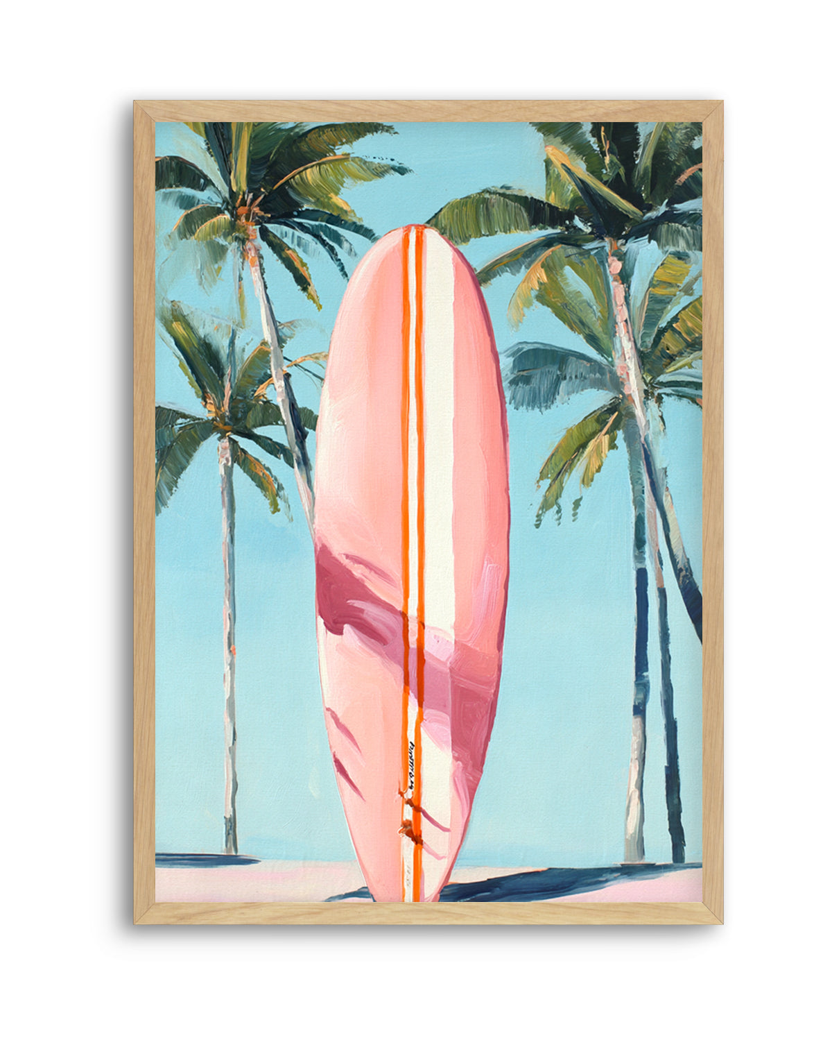 Pink Surfboard | Art Print from Olive et Oriel where you can shop wallpaper and artworks online