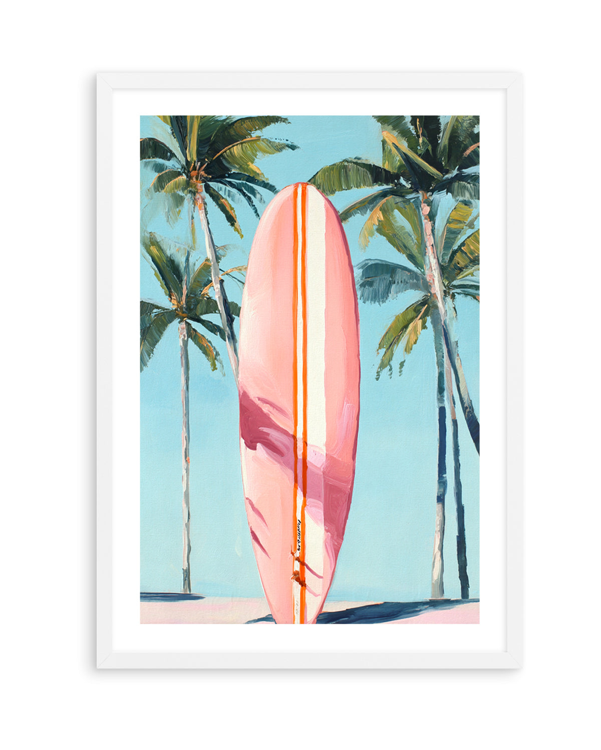 Pink Surfboard | Art Print from Olive et Oriel where you can shop wallpaper and artworks online