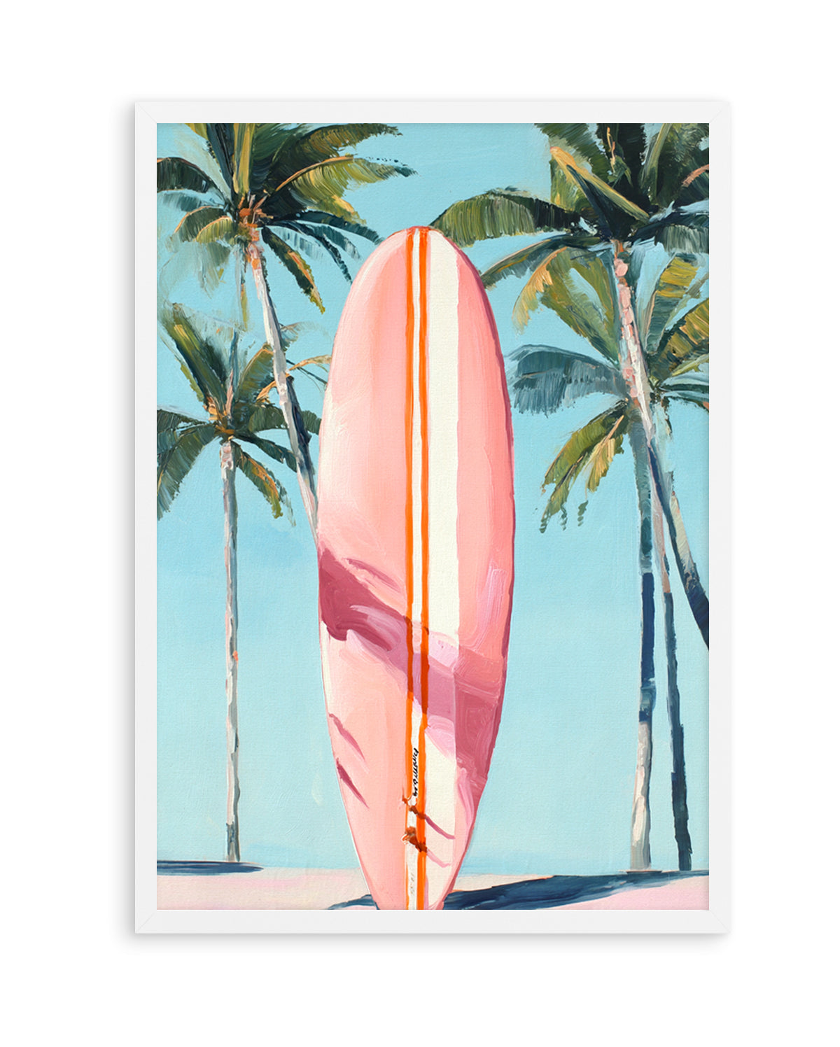 Pink Surfboard | Art Print from Olive et Oriel where you can shop wallpaper and artworks online